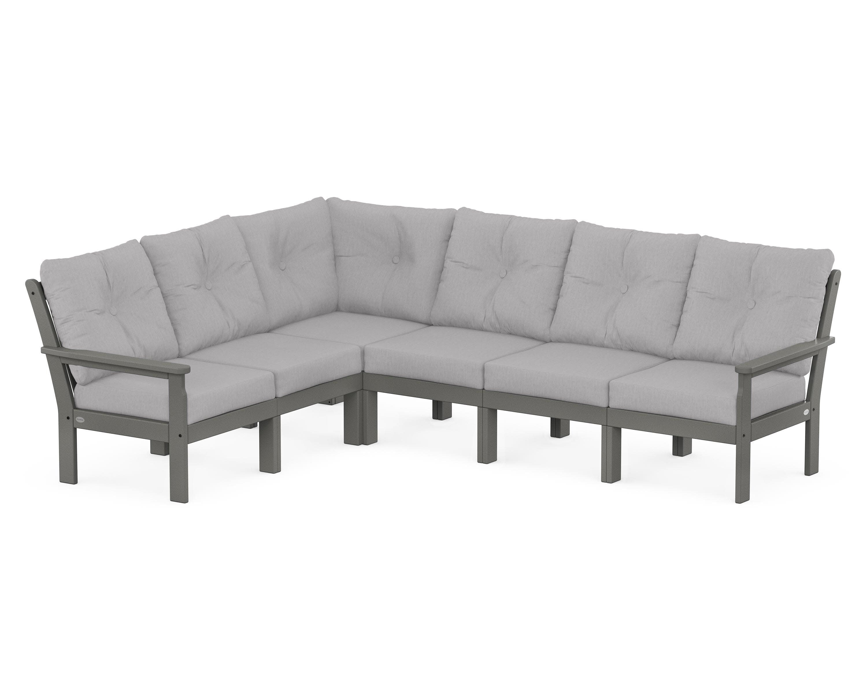 Vineyard 6-Piece Sectional in Slate Grey / Granite