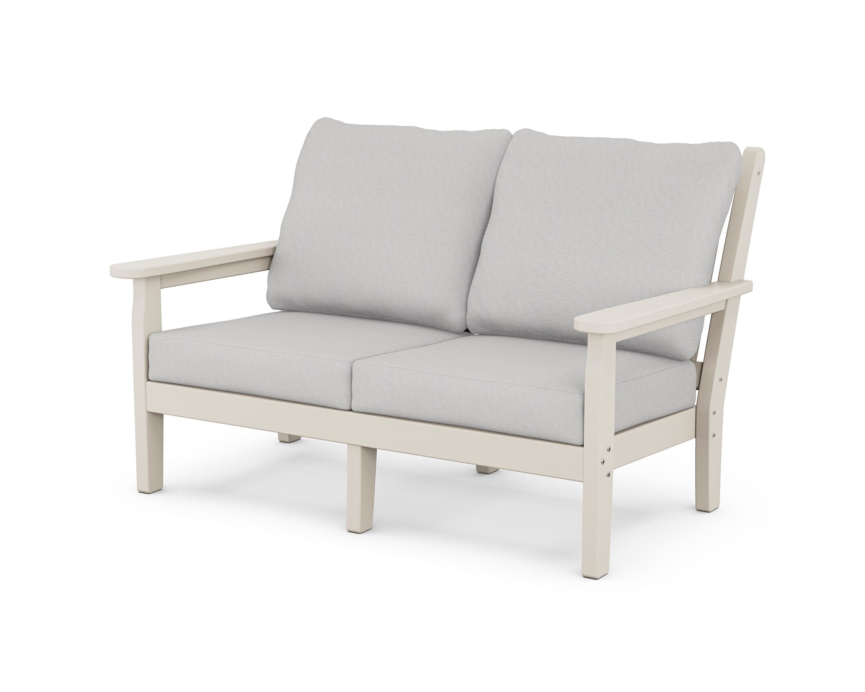 Chippendale Deep Seating Loveseat in Sand / Diamond in the Rough