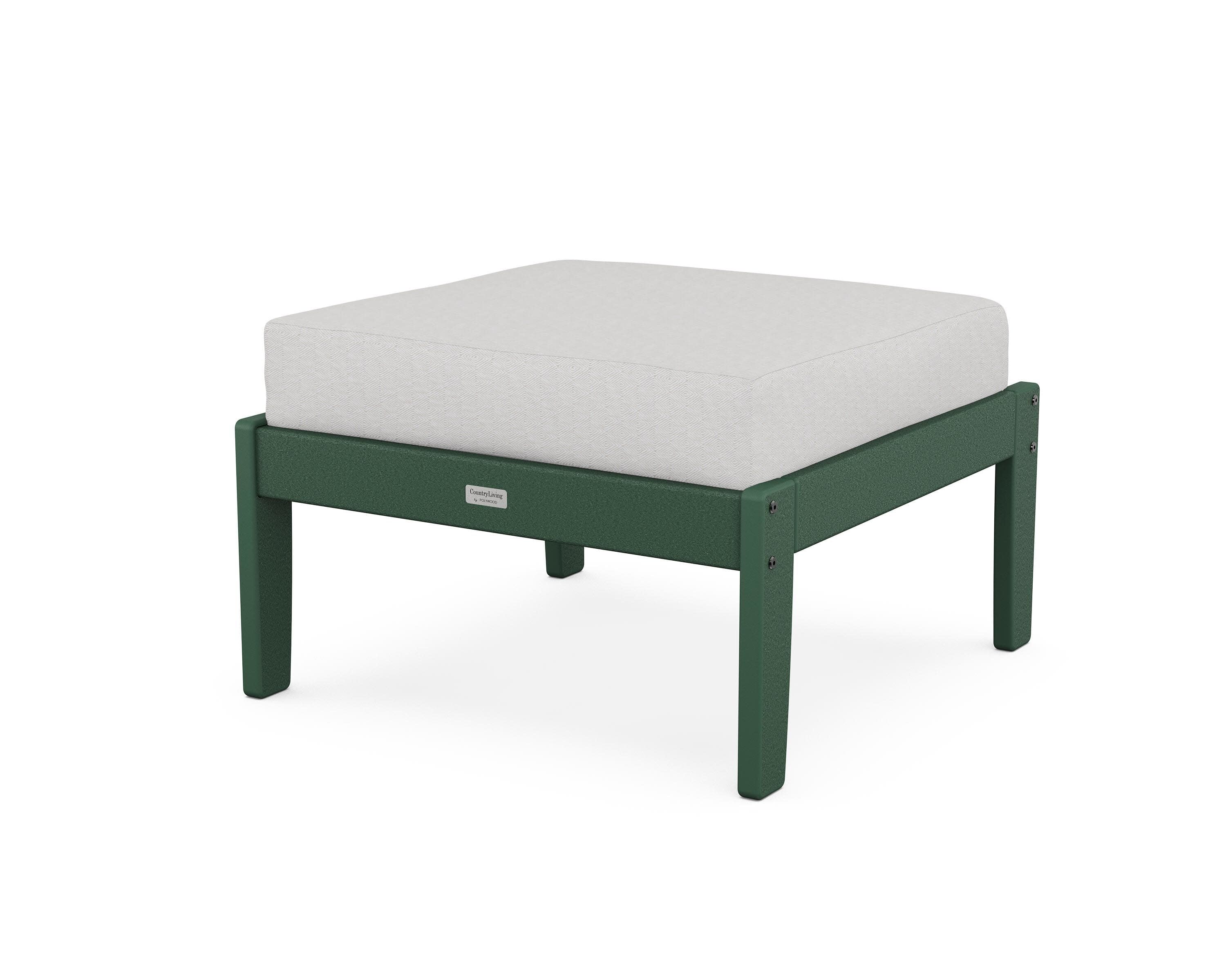 Cottage Deep Seating Ottoman in Green / Diamond in the Rough