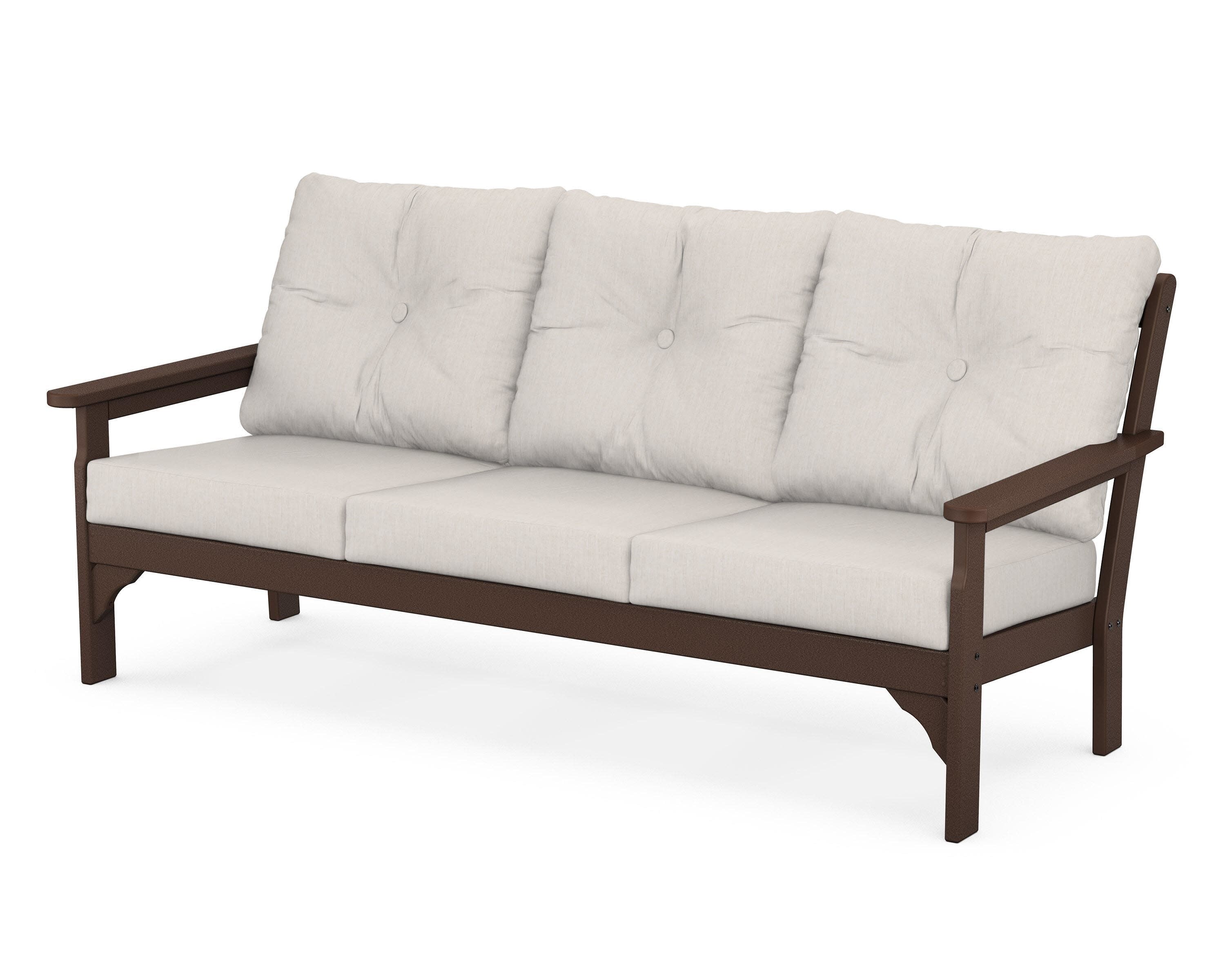 Vineyard Deep Seating Sofa in Mahogany / Cast Ash