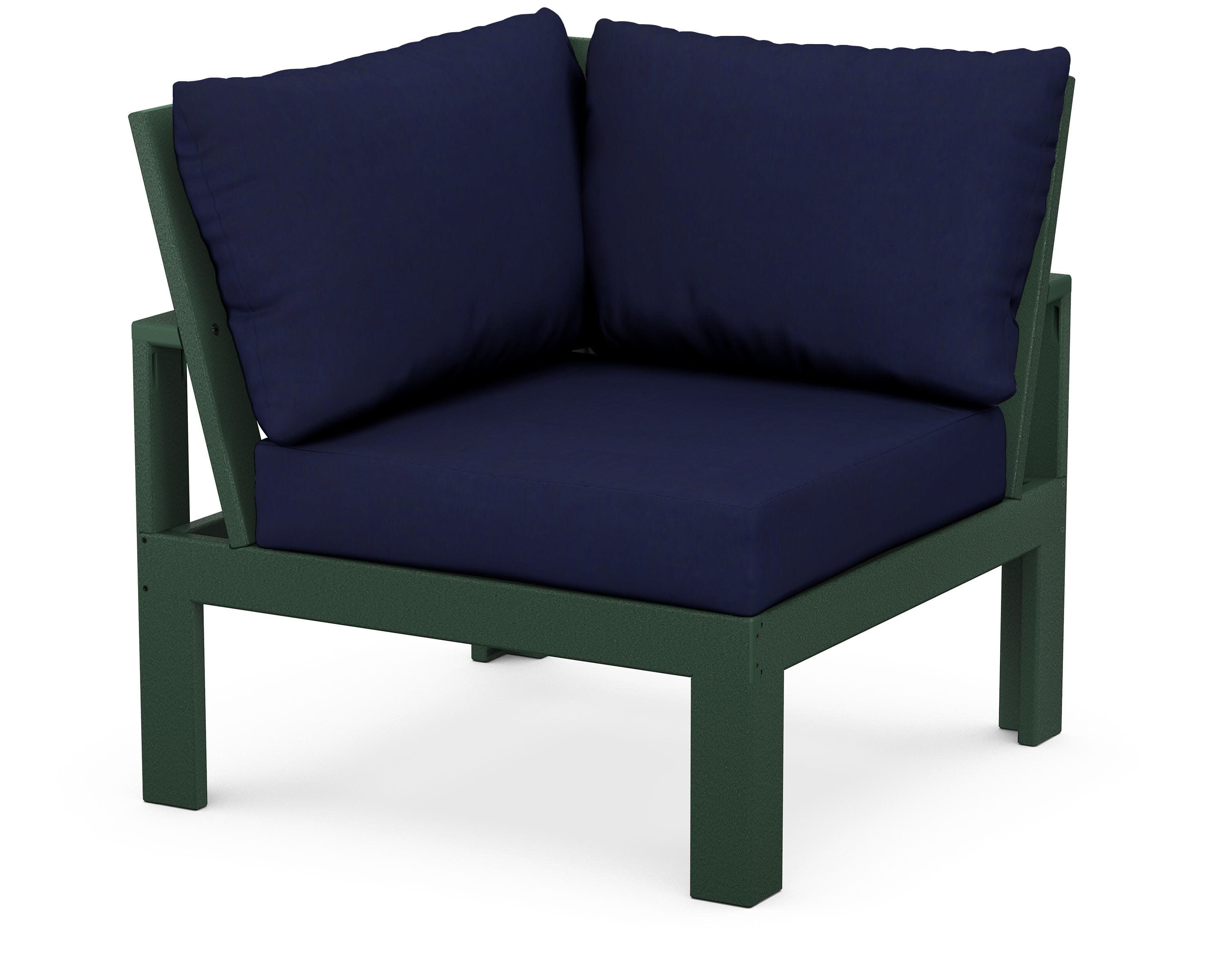 Modular Corner Chair in Green / Navy