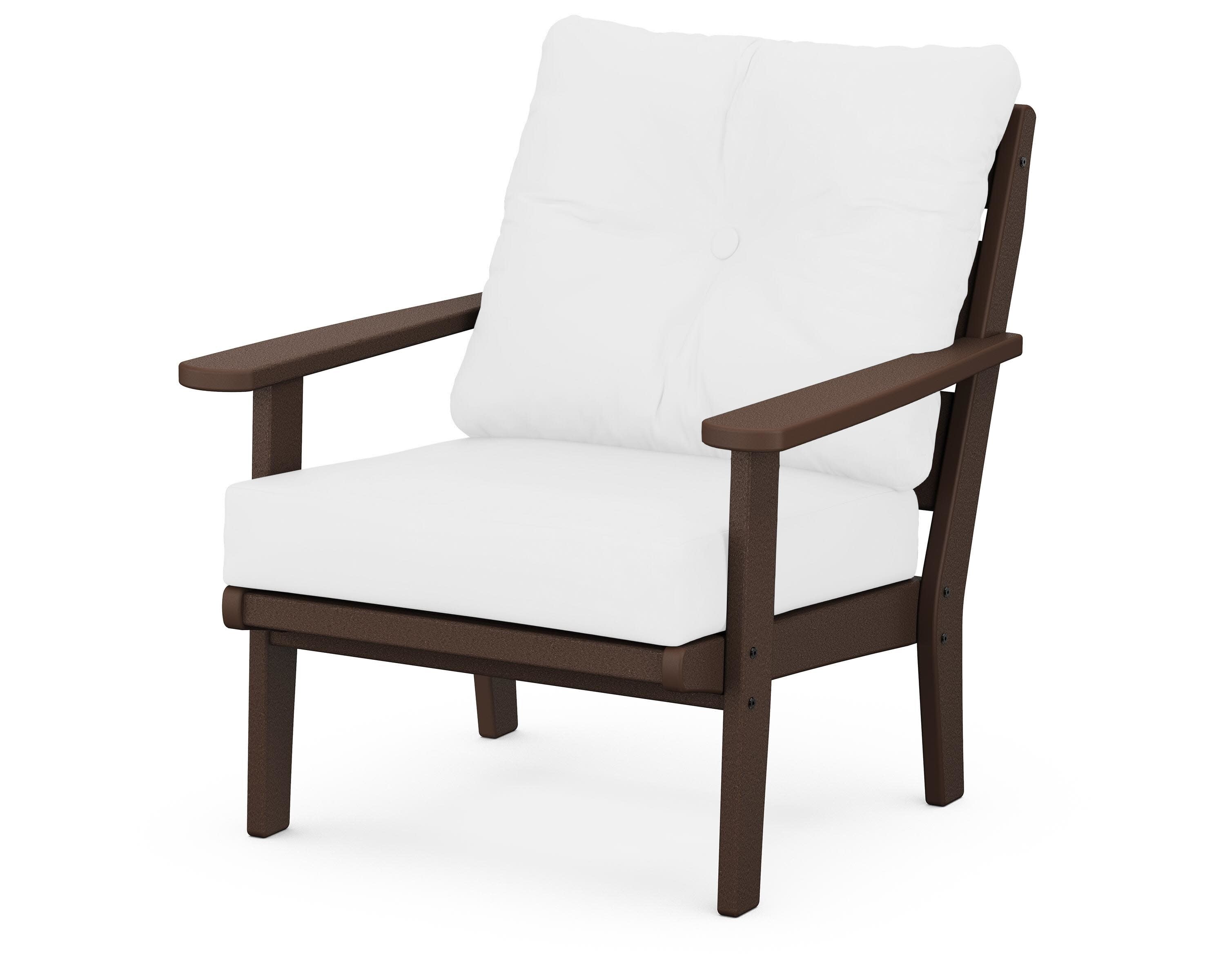 Lakeside Deep Seating Chair in Mahogany / Natural