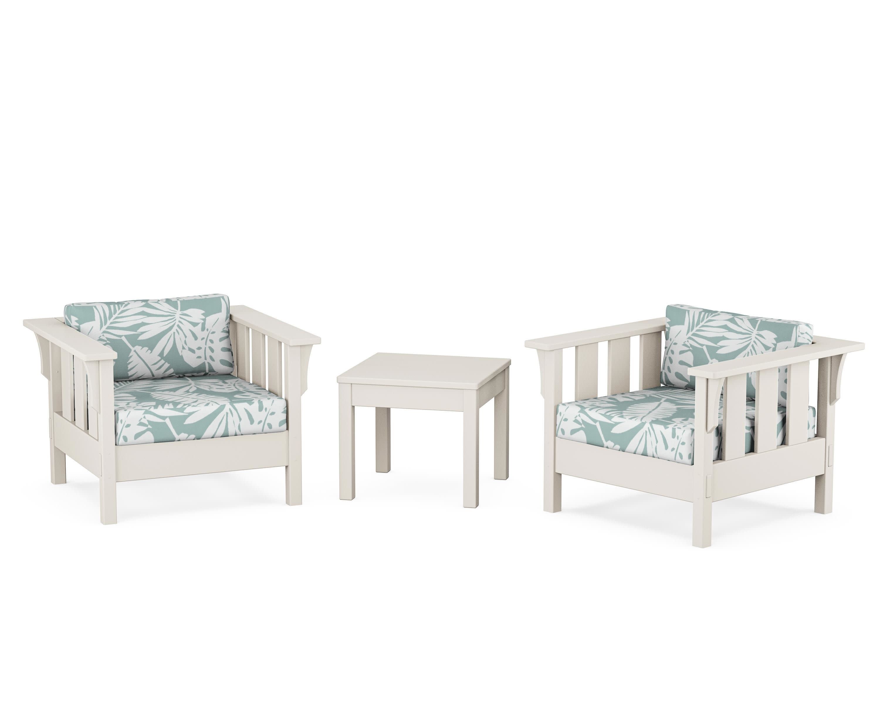 Acadia 3-Piece Deep Seating Set in Sand / Leaf Glacier Spa