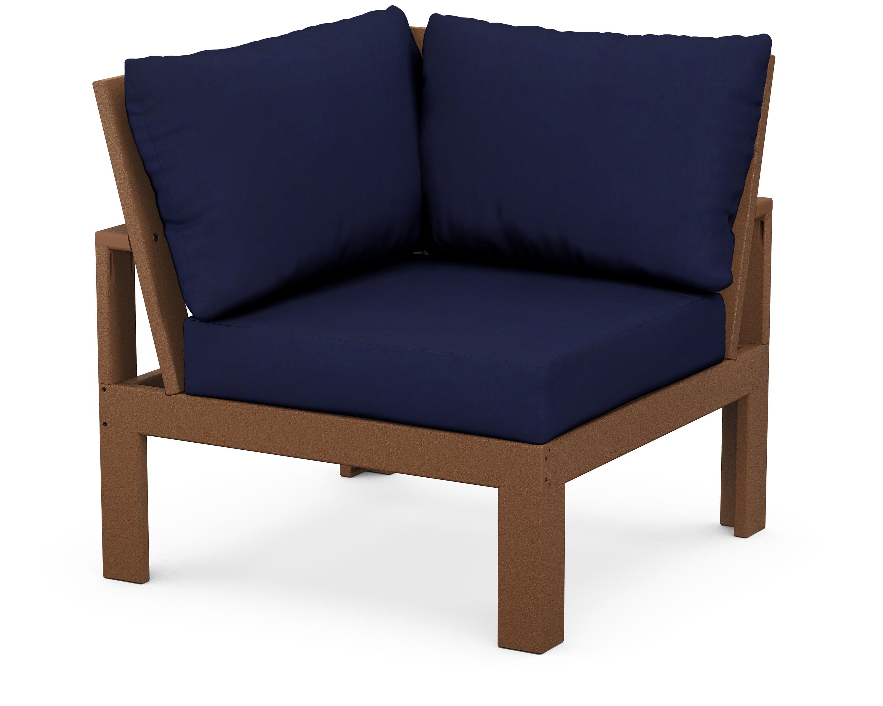 Modular Corner Chair in Teak / Navy