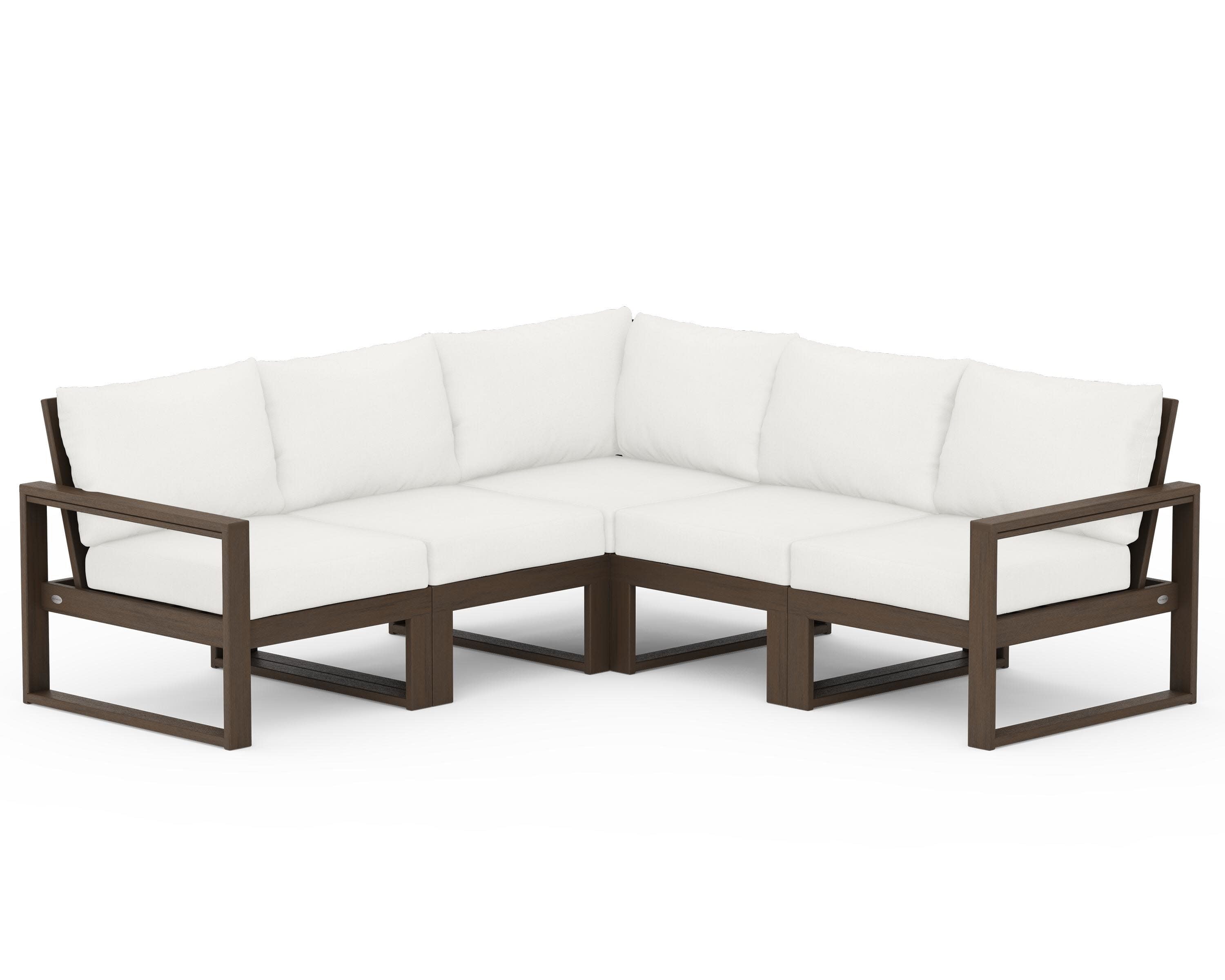 EDGE 5-Piece Modular Deep Seating Set in Kona / Natural Linen