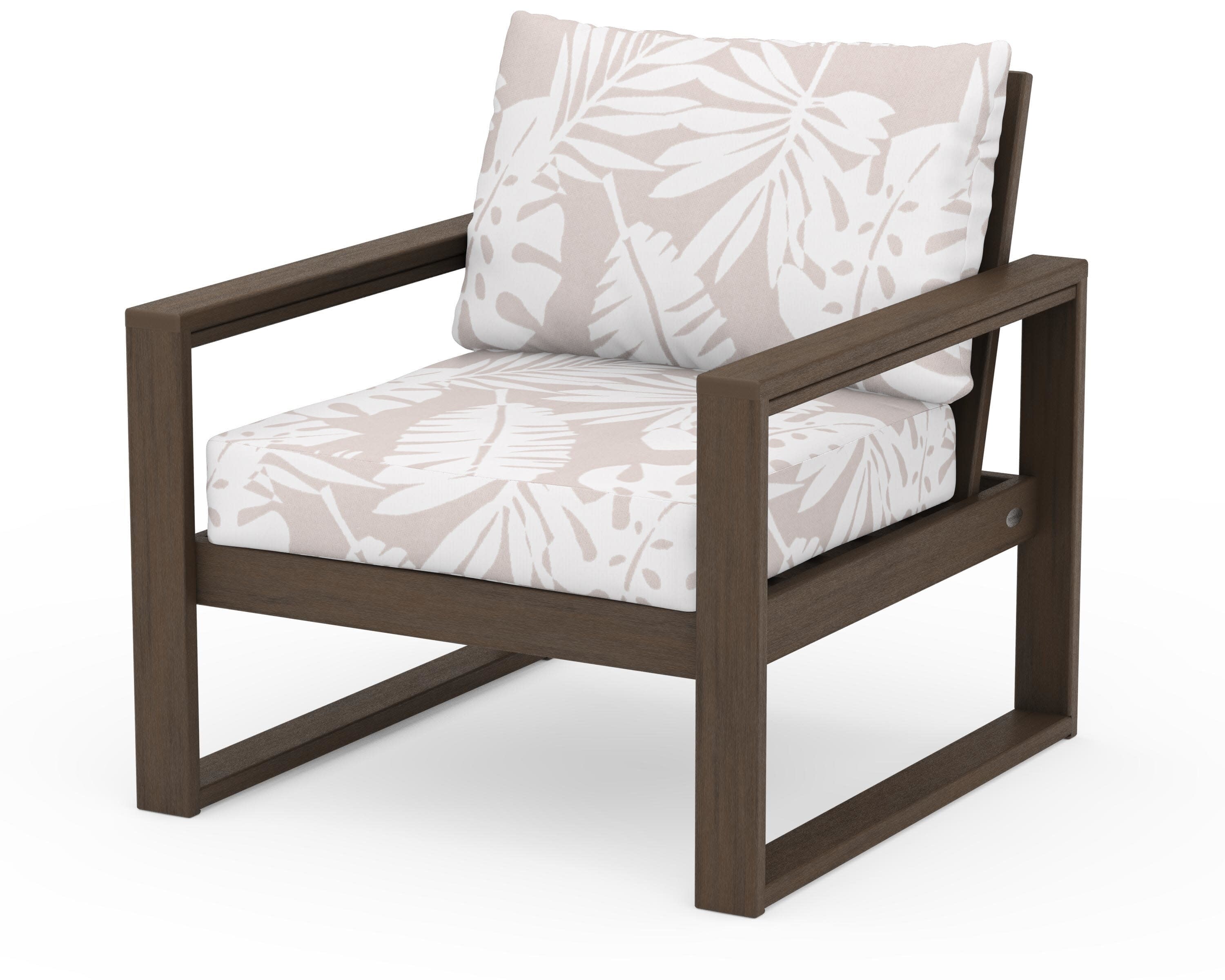 EDGE Club Chair in Kona / Leaf Dune Burlap