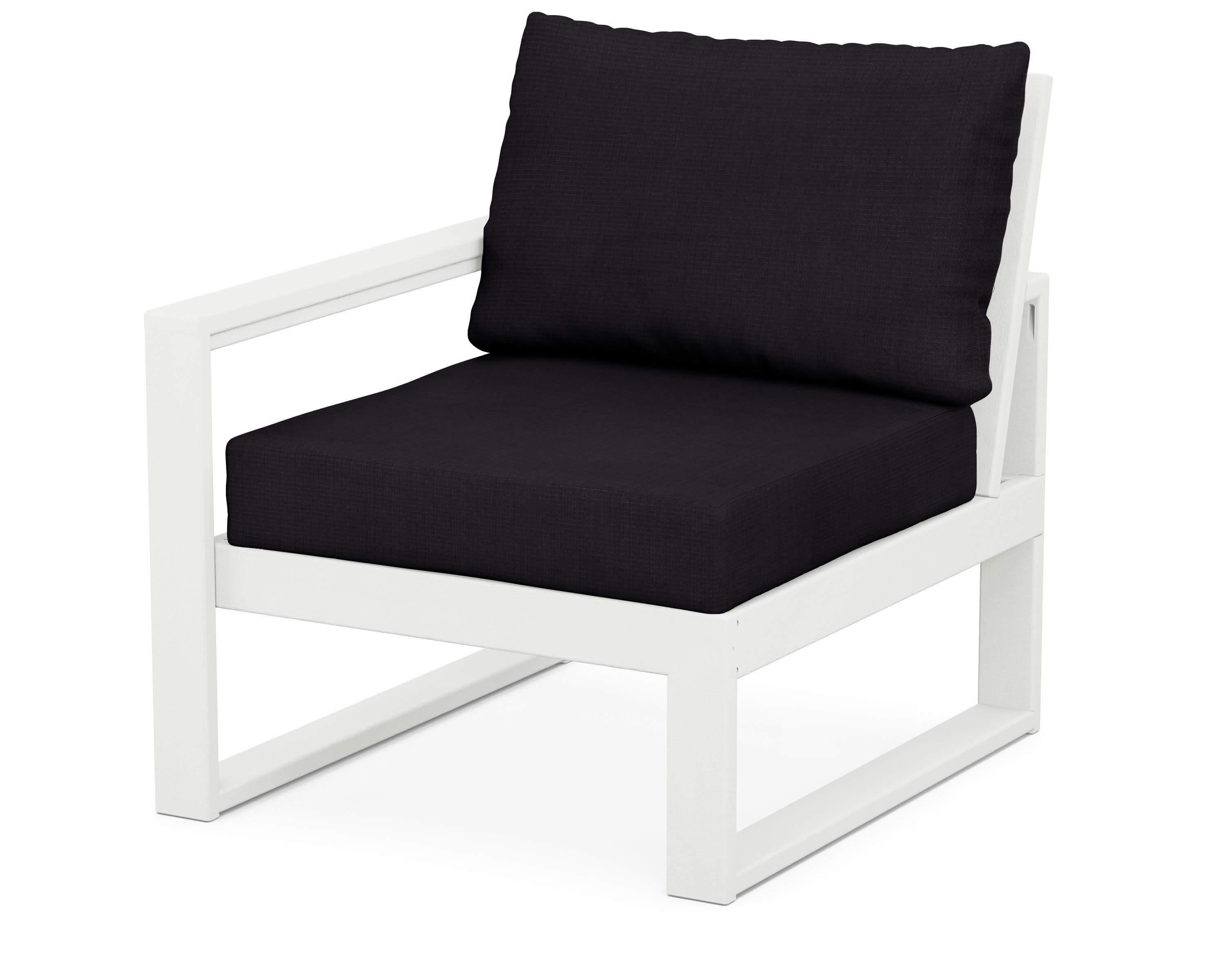 EDGE Modular Left Arm Chair in Vintage White / Midnight Linen