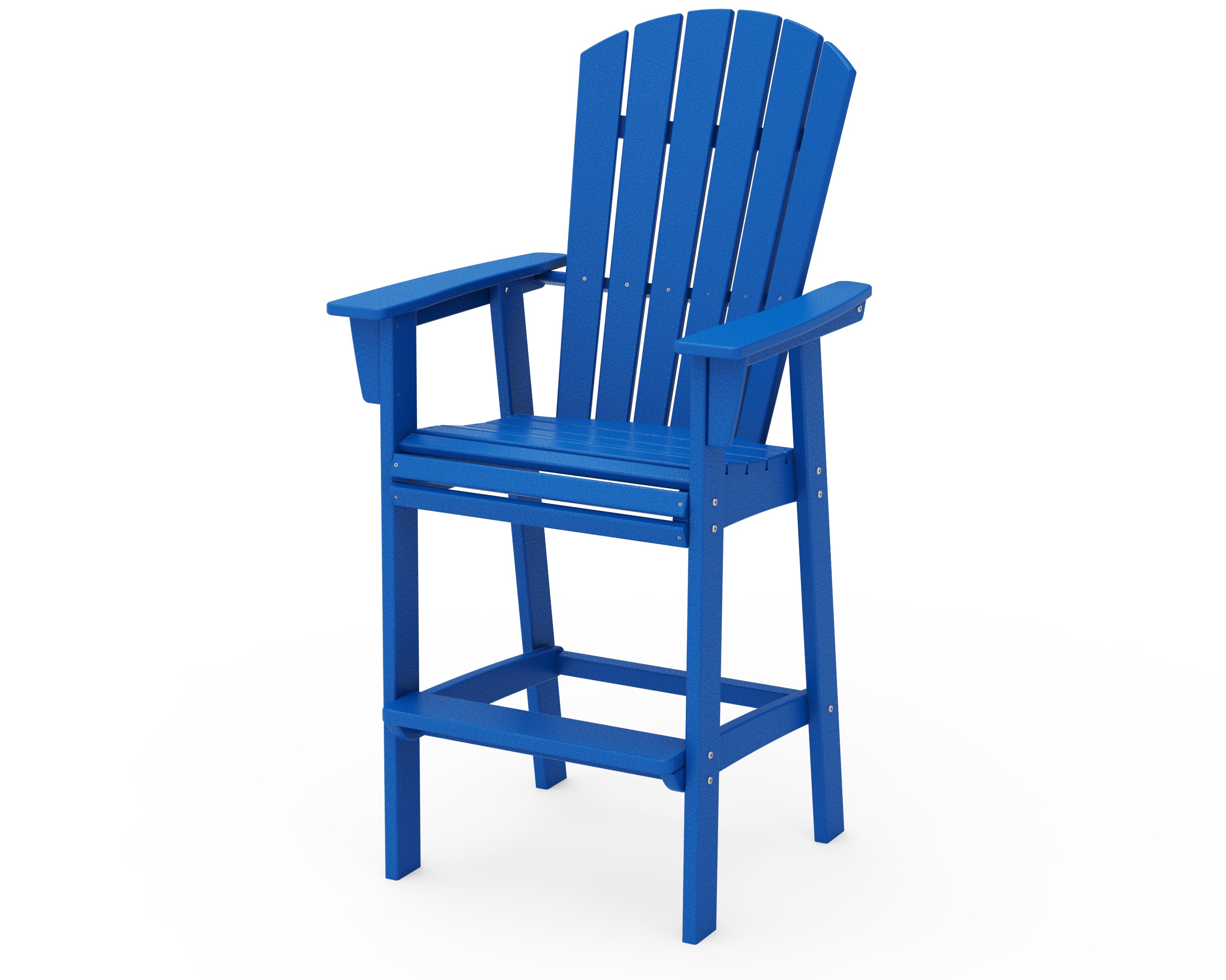 Nautical Curveback Adirondack Bar Chair in Pacific Blue