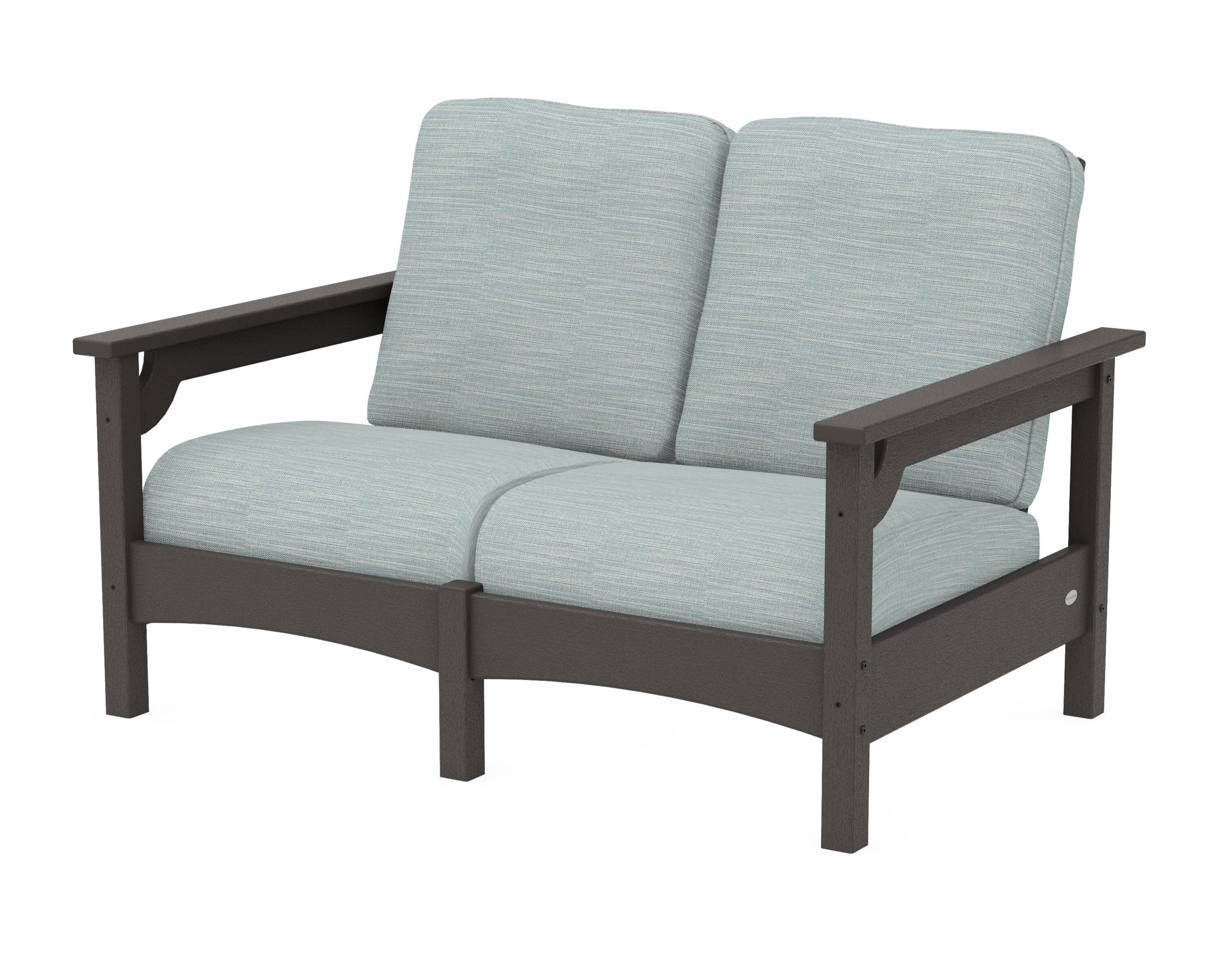 Club Loveseat in Vintage Coffee / Soothe Mist