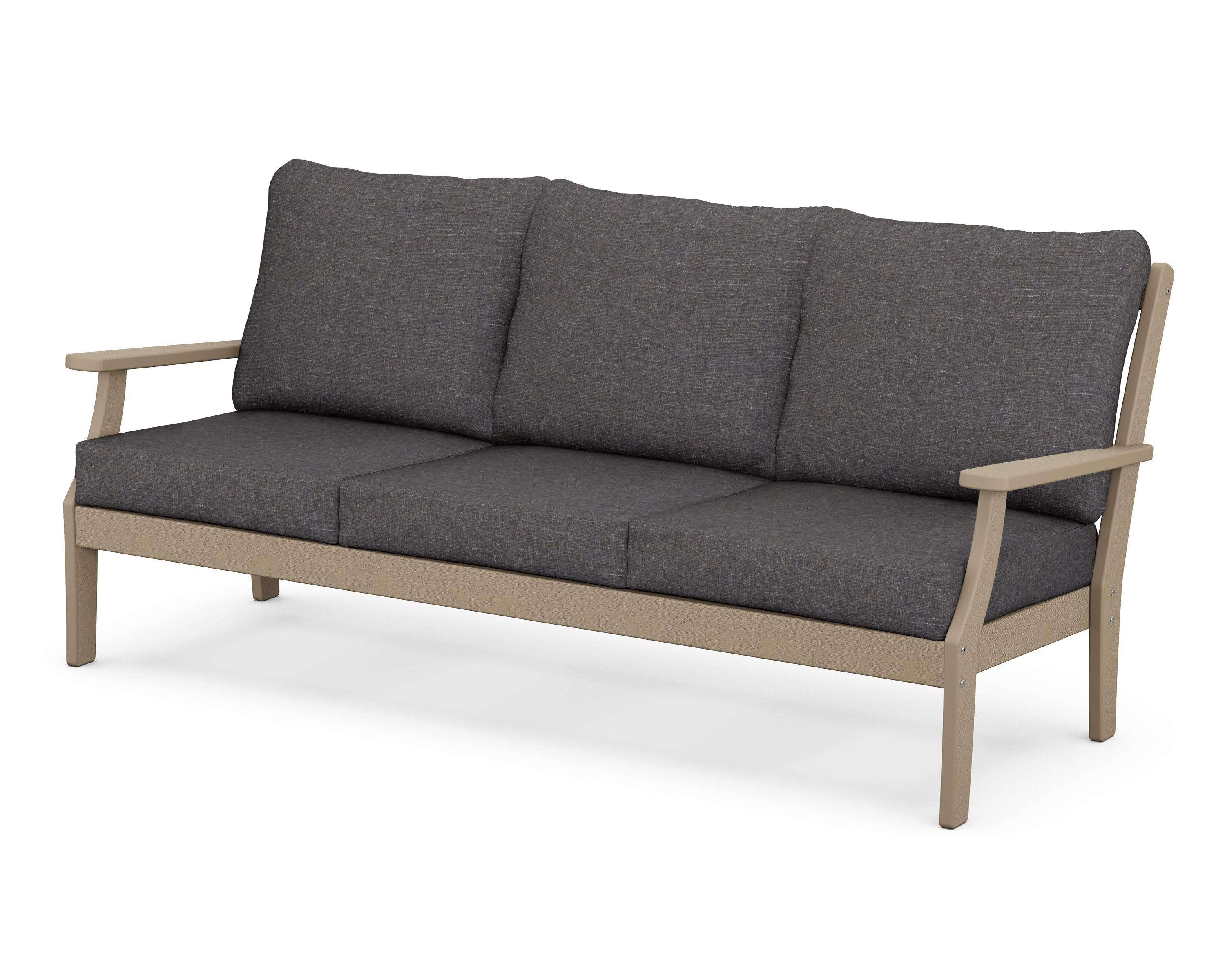 Braxton Deep Seating Sofa in Vintage Sahara / Ash Charcoal