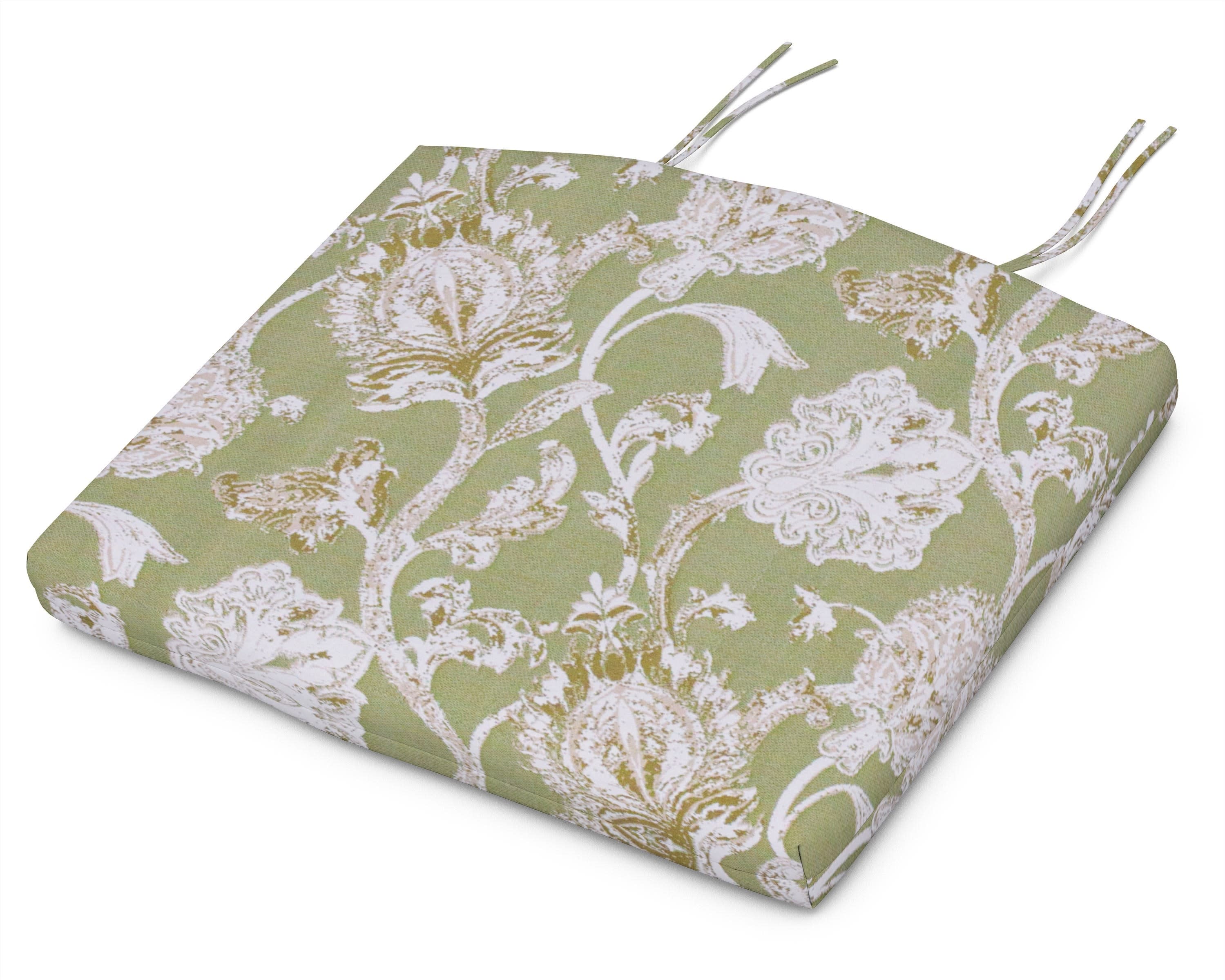 Standard Seat Cushion 18.5"D x 24"W x 2.5"H in Botanical Garden Chartreuse
