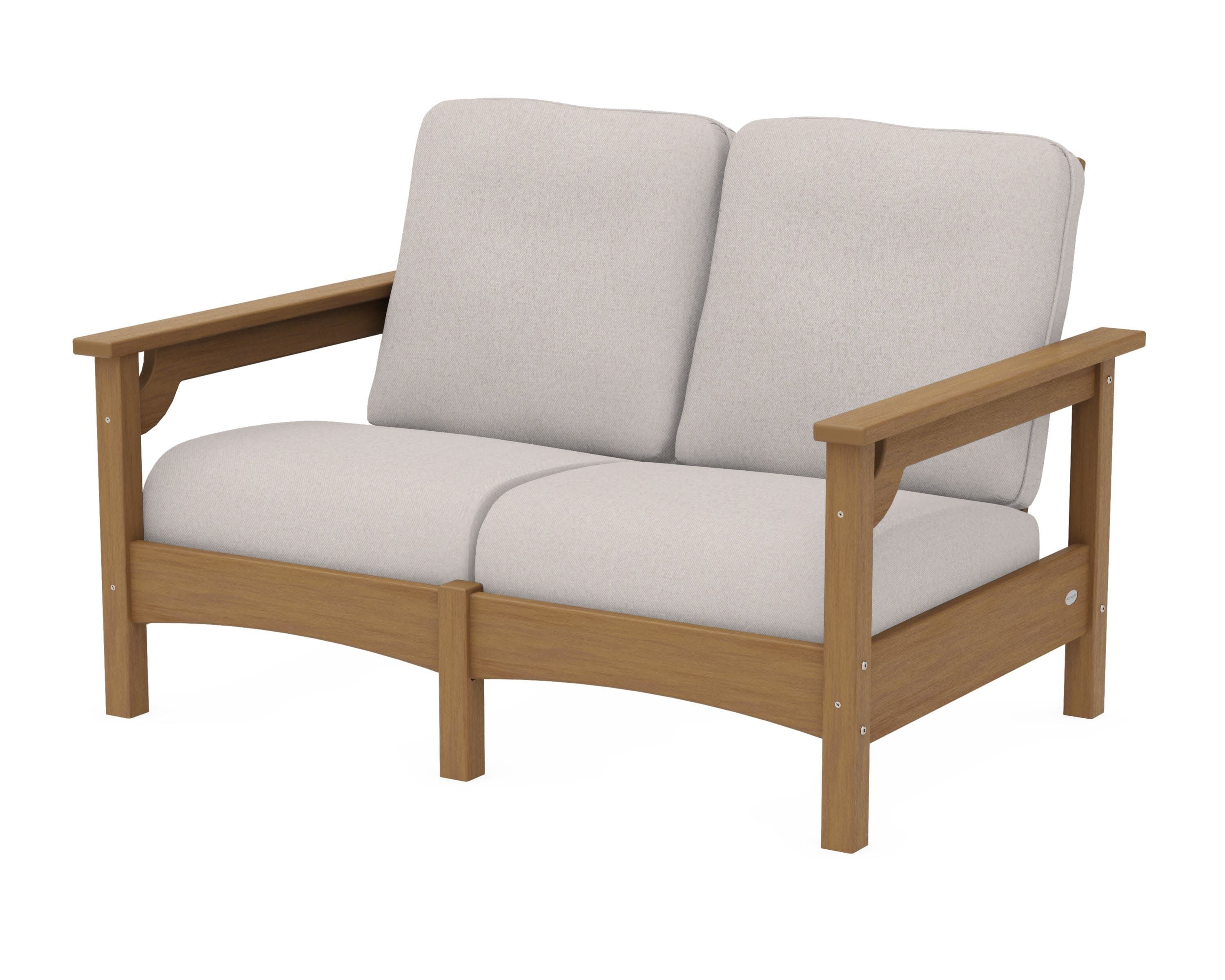 Club Loveseat in Natural / Dune Burlap