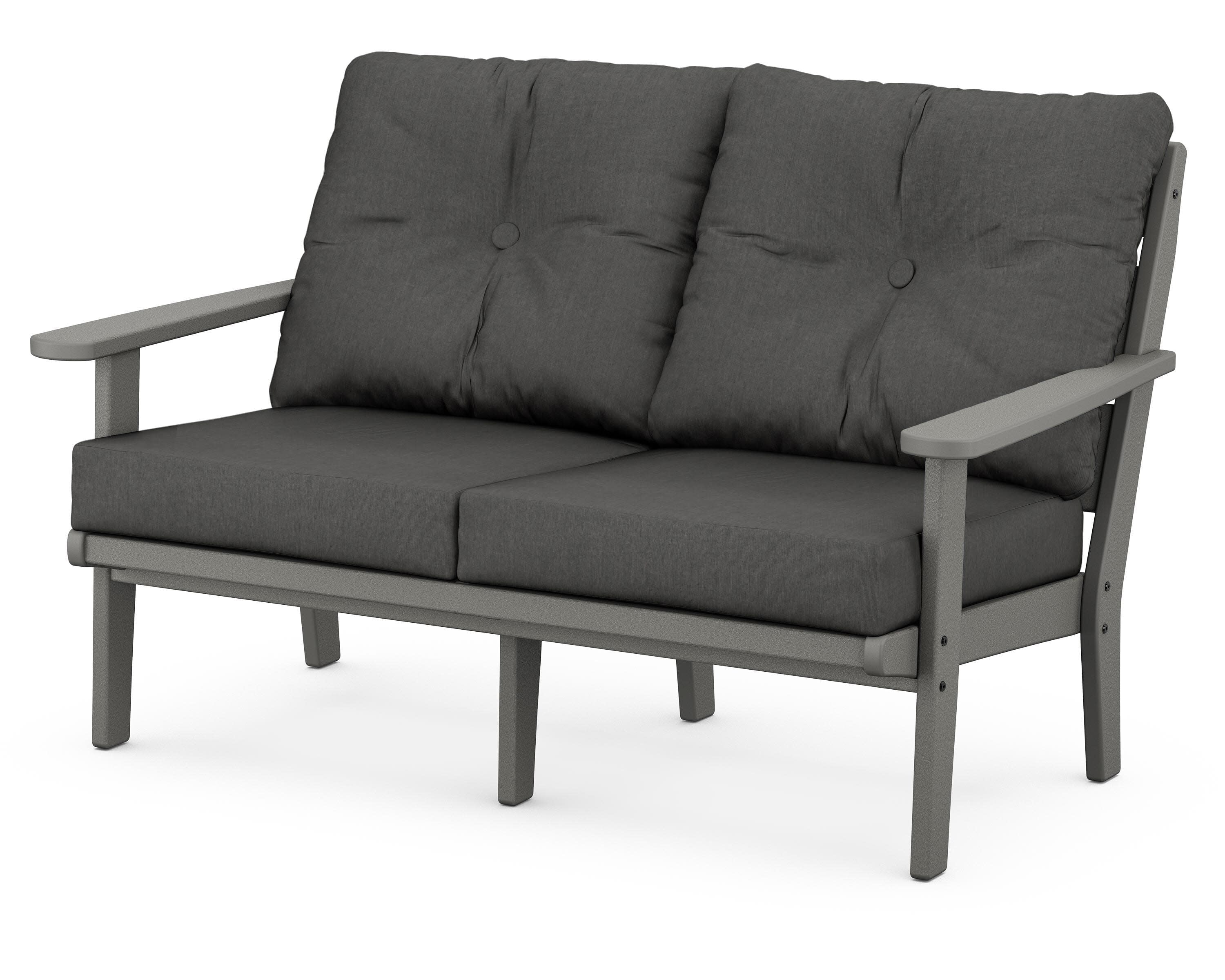 Lakeside Deep Seating Loveseat in Slate Grey / Spectrum Carbon