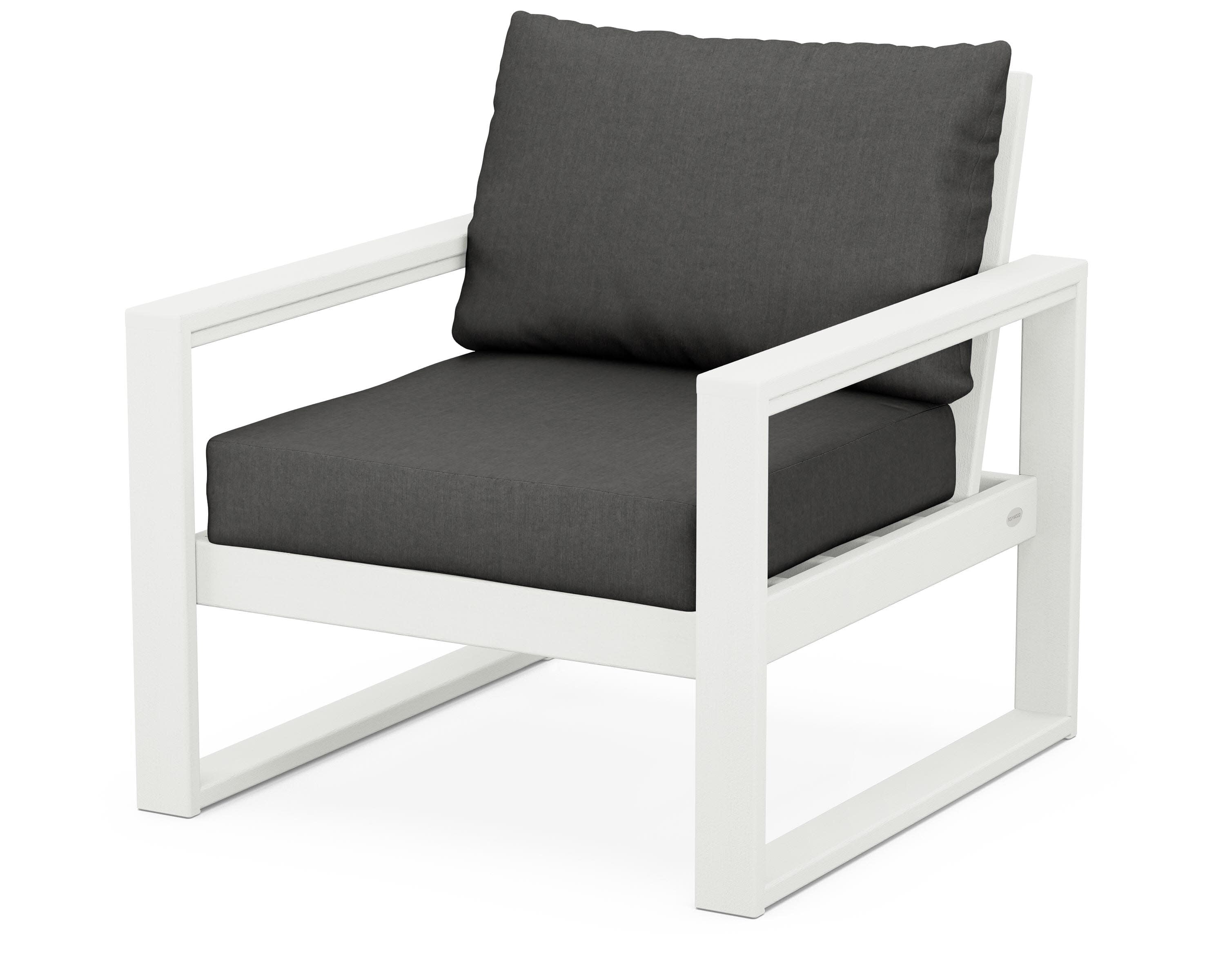 EDGE Club Chair in Vintage White / Spectrum Carbon