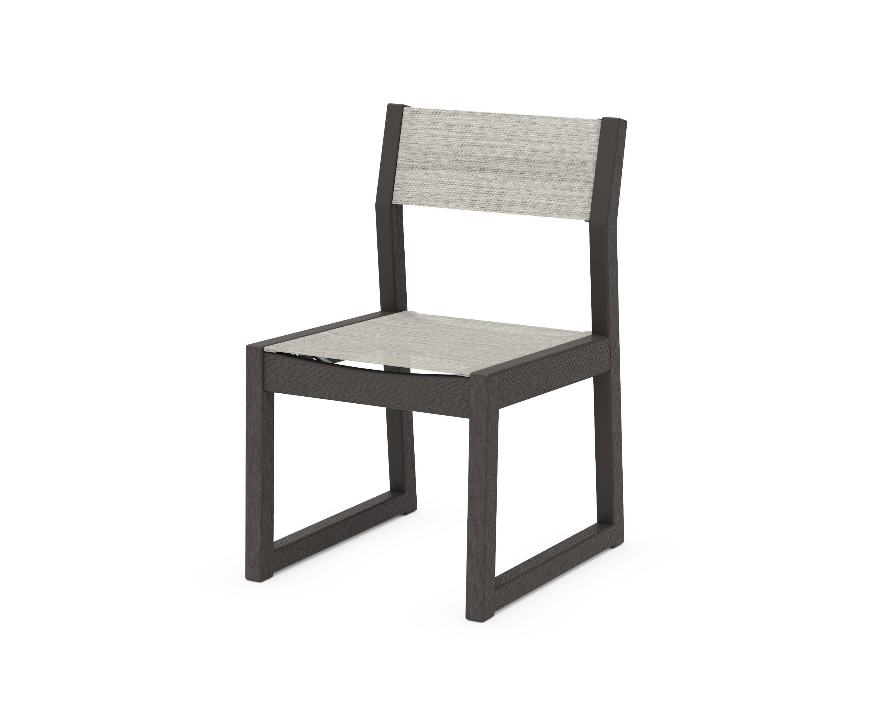 EDGE Sling Dining Side Chair in Vintage Coffee / Birch Sling