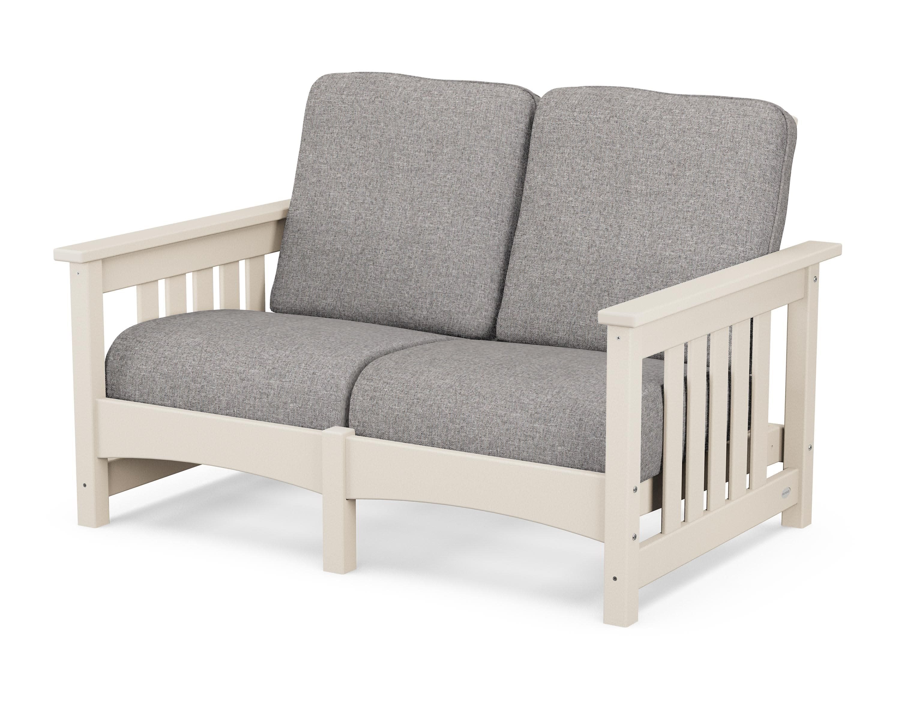 Club Mission Loveseat in Sand / Grey Mist
