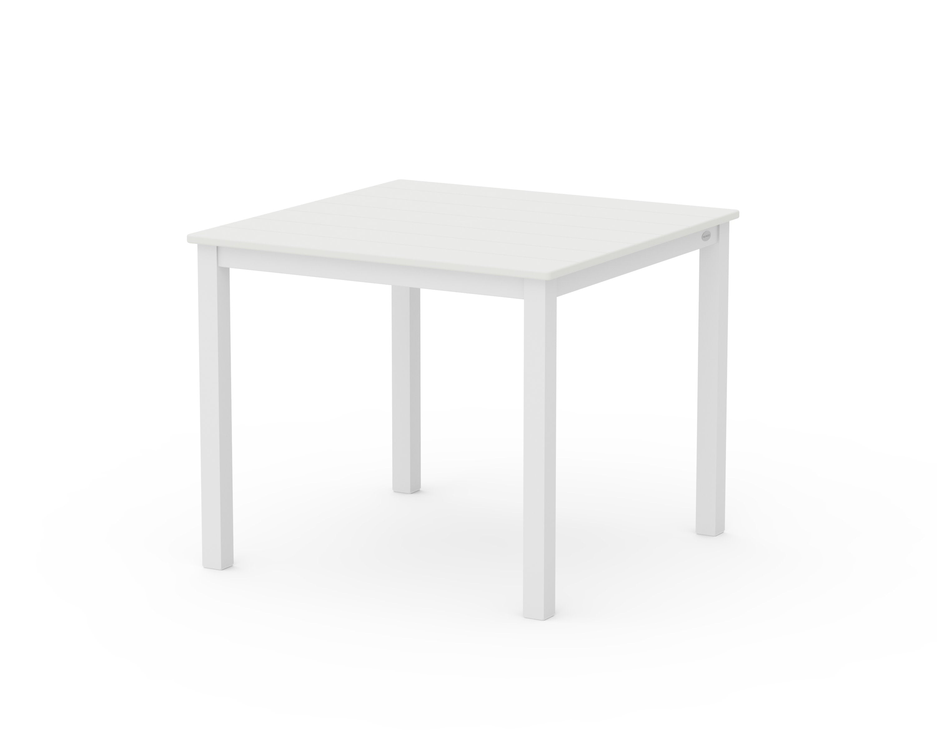 Main Street 36" x 36" Dining Table in White / Vintage White