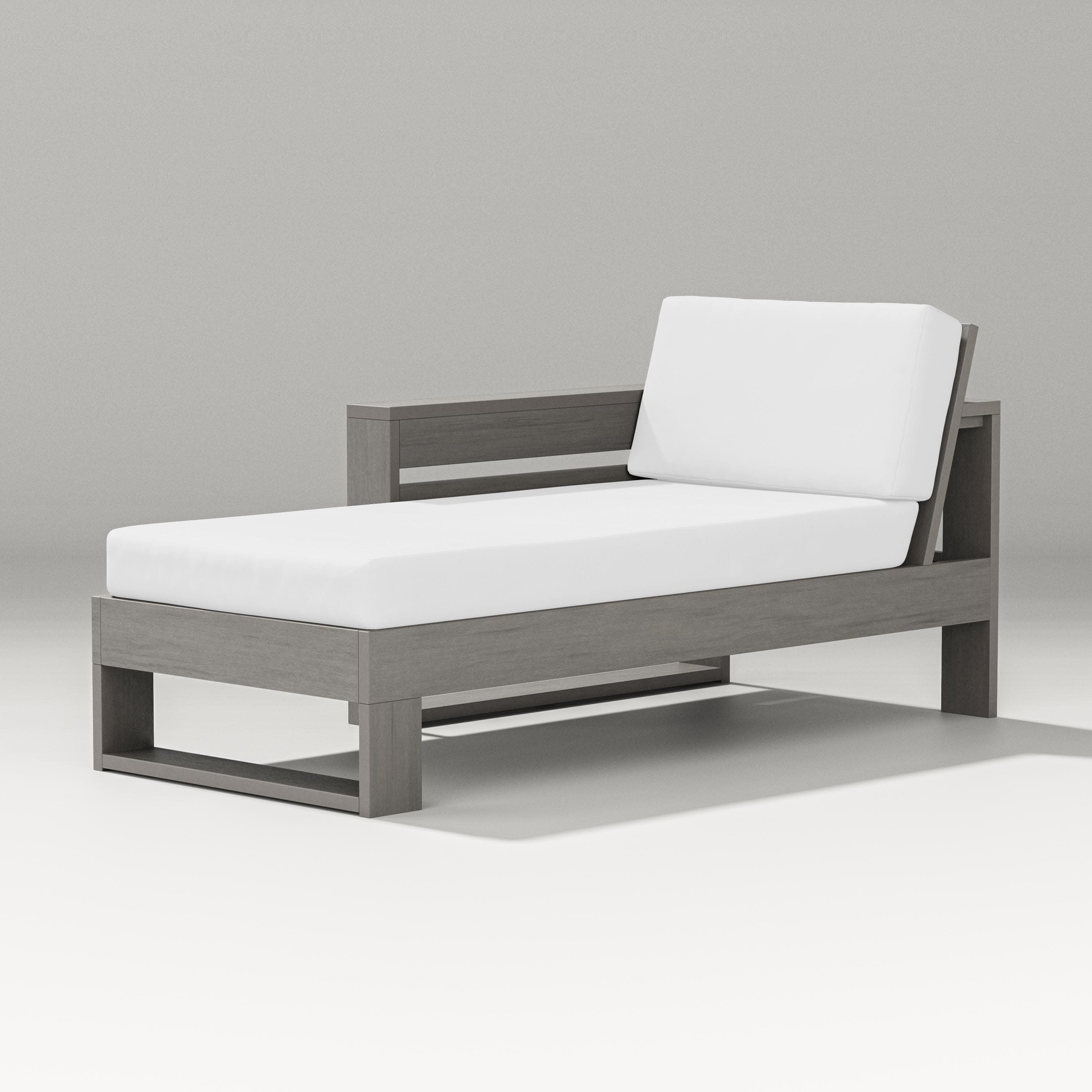 Latitude Modular Left Arm Chaise in Driftwood / Natural