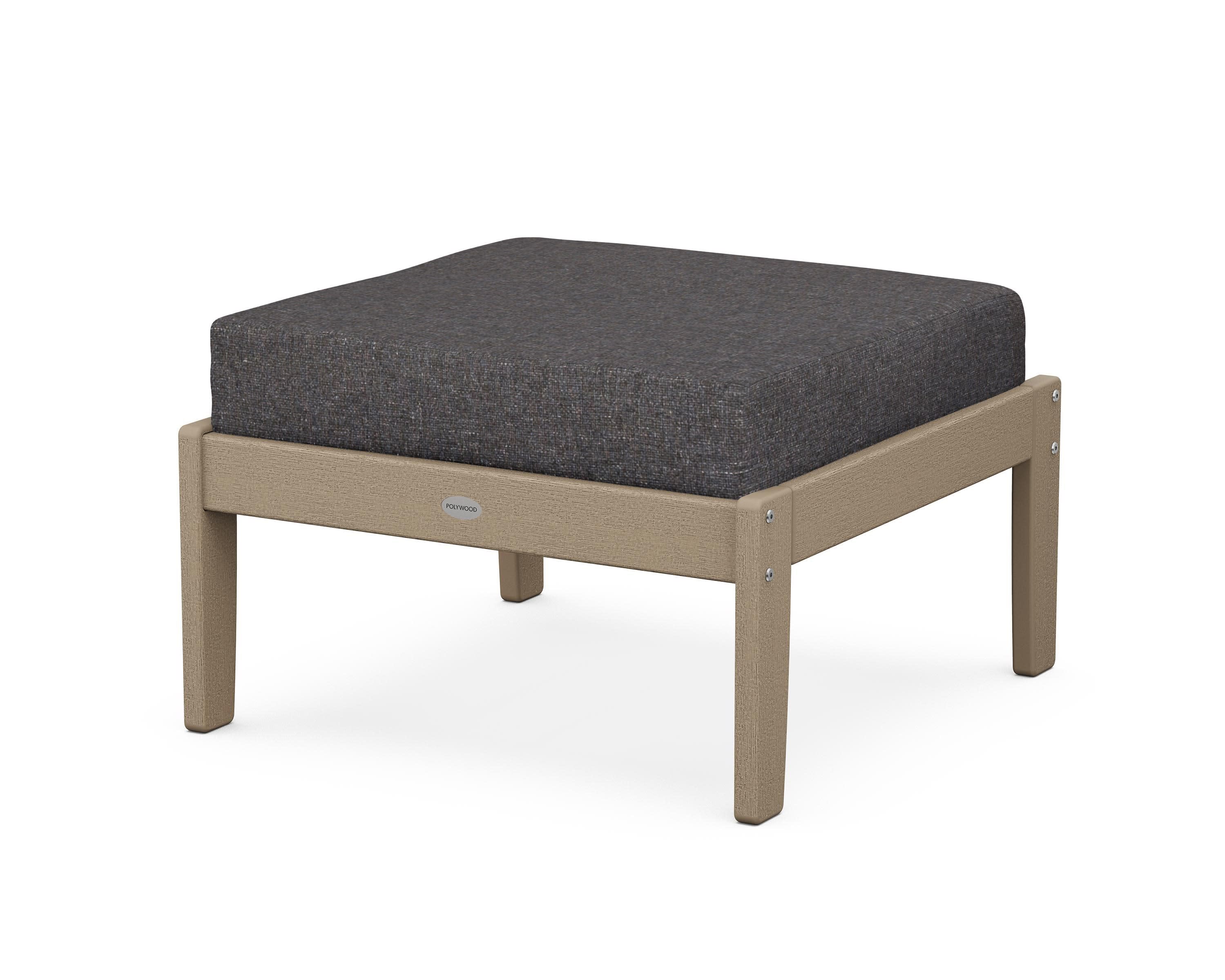 Braxton Deep Seating Ottoman in Vintage Sahara / Ash Charcoal