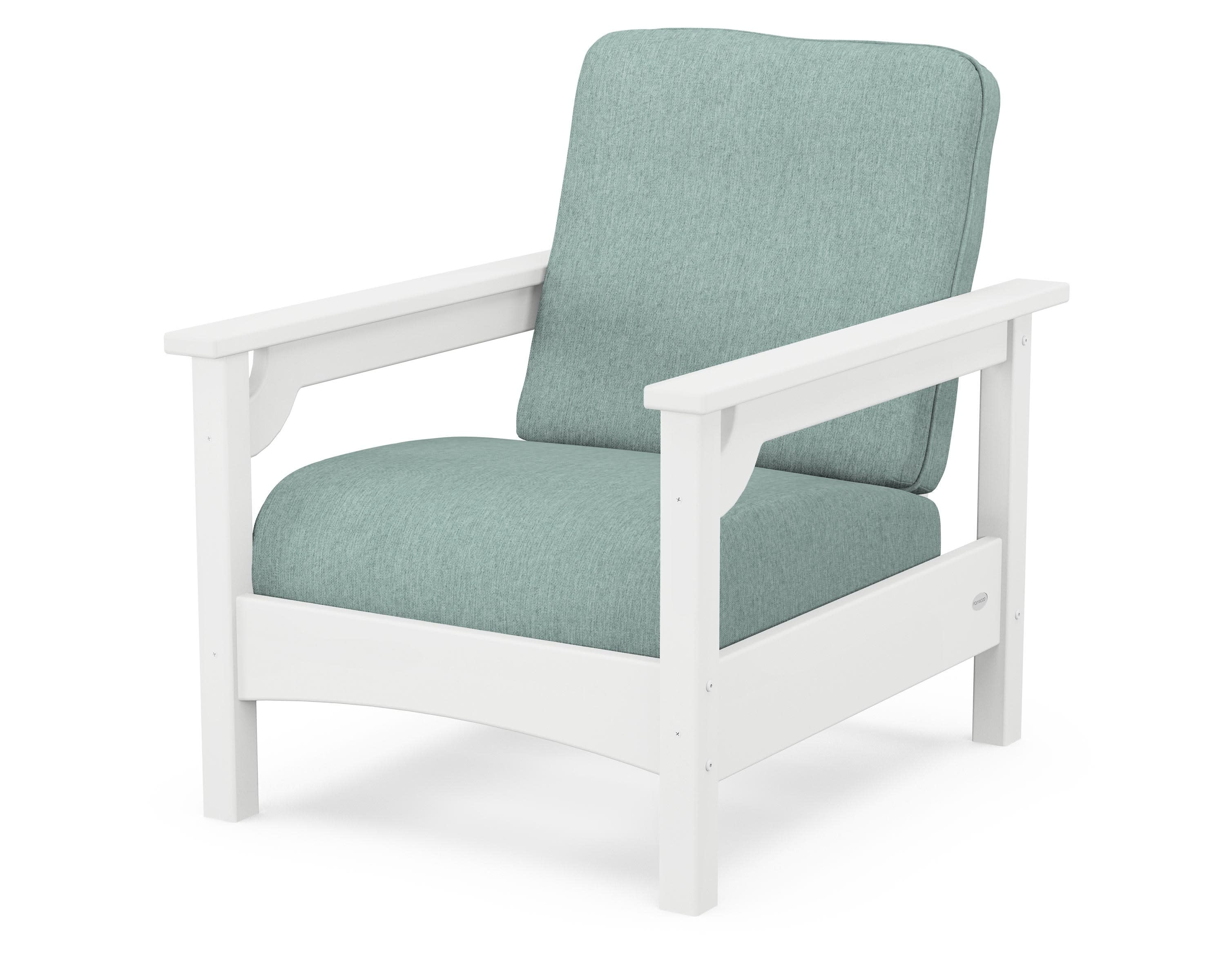 Club Chair in White / Glacier Spa
