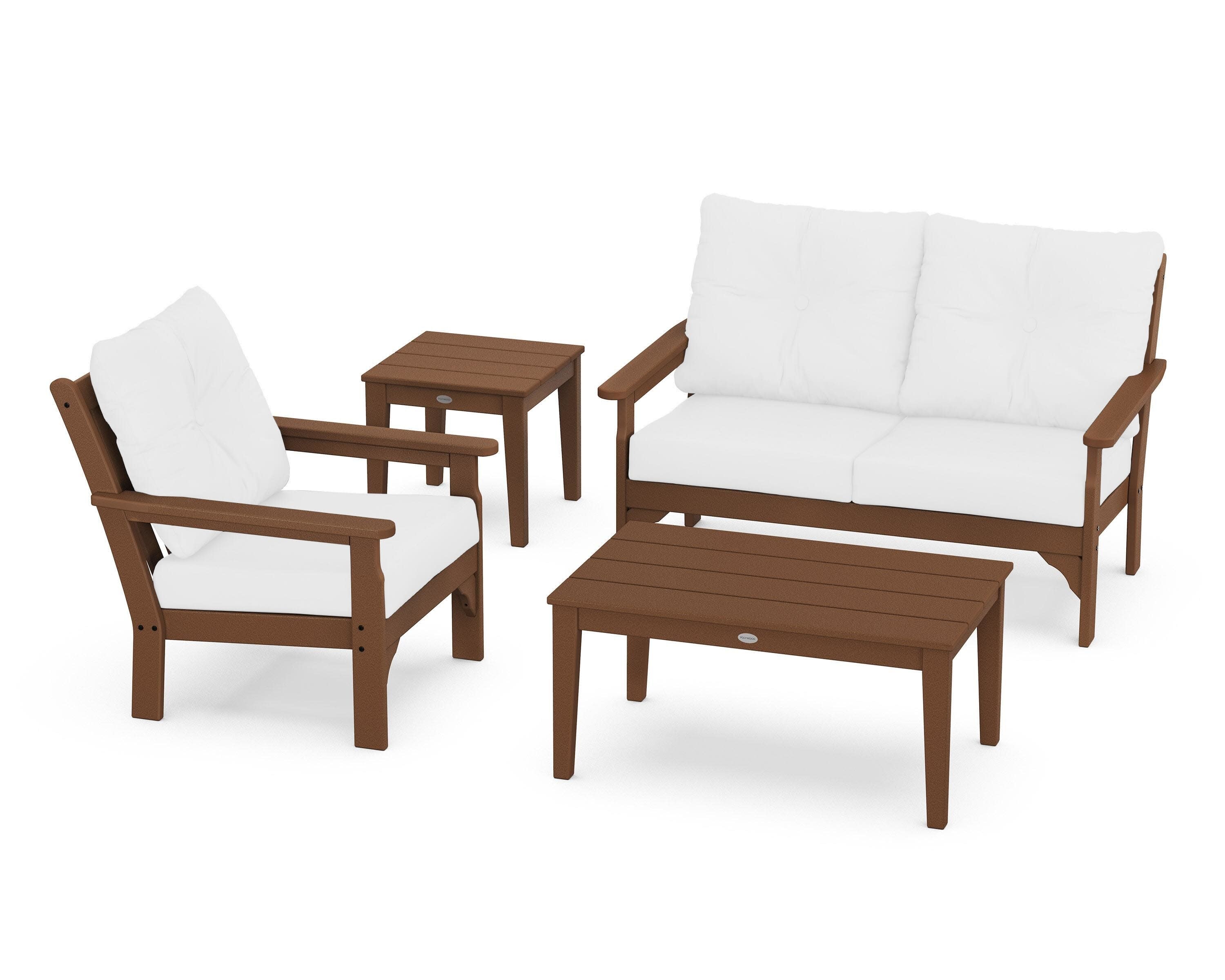 Vineyard 4-Piece Deep Seating Set in Teak / Natural