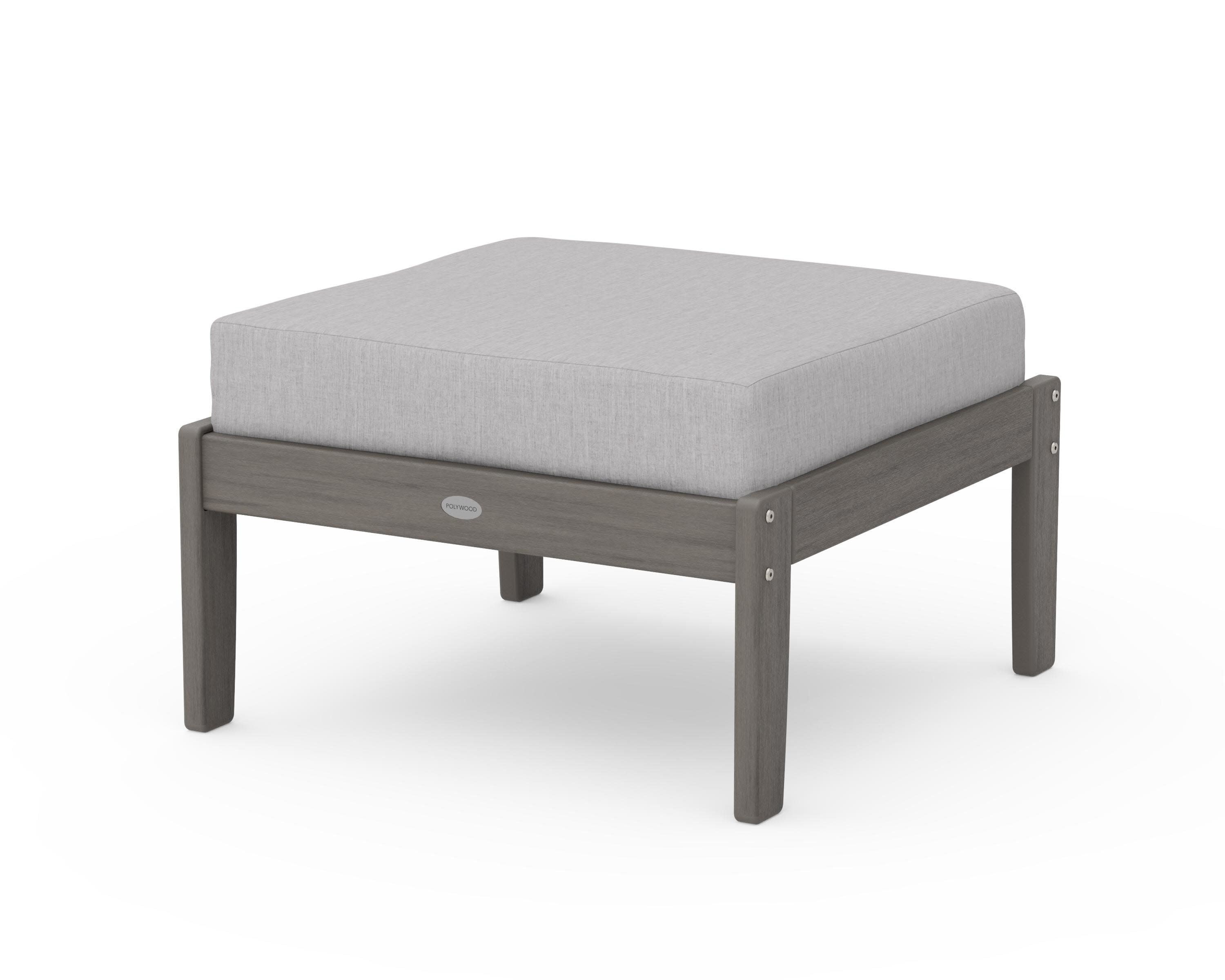 Braxton Deep Seating Ottoman in Driftwood / Granite