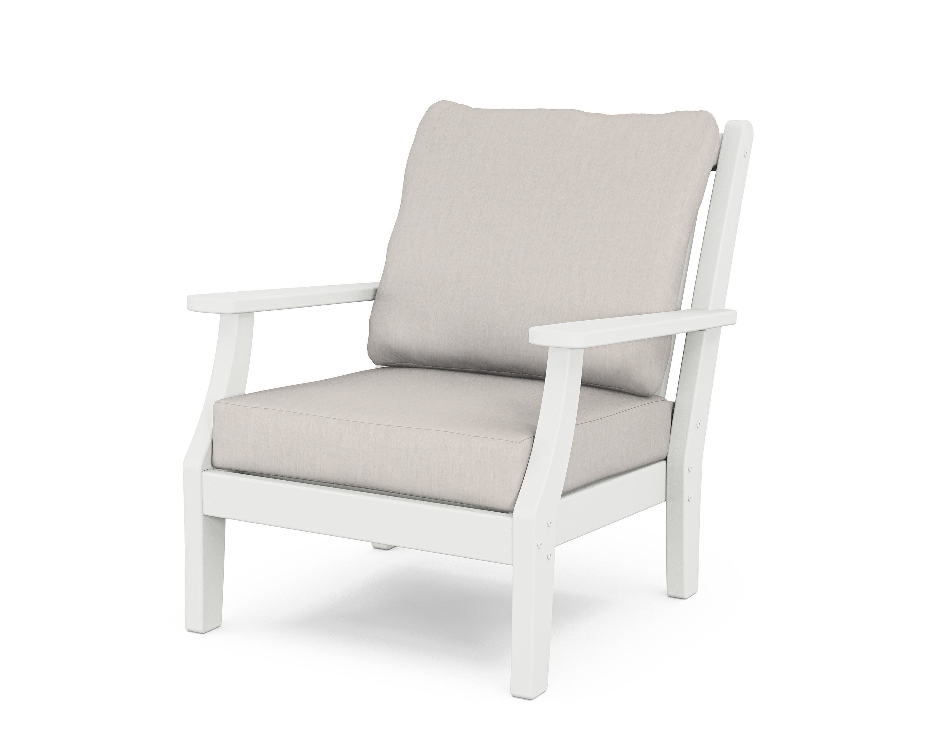 Wovendale Deep Seating Chair in White / Cast Ash