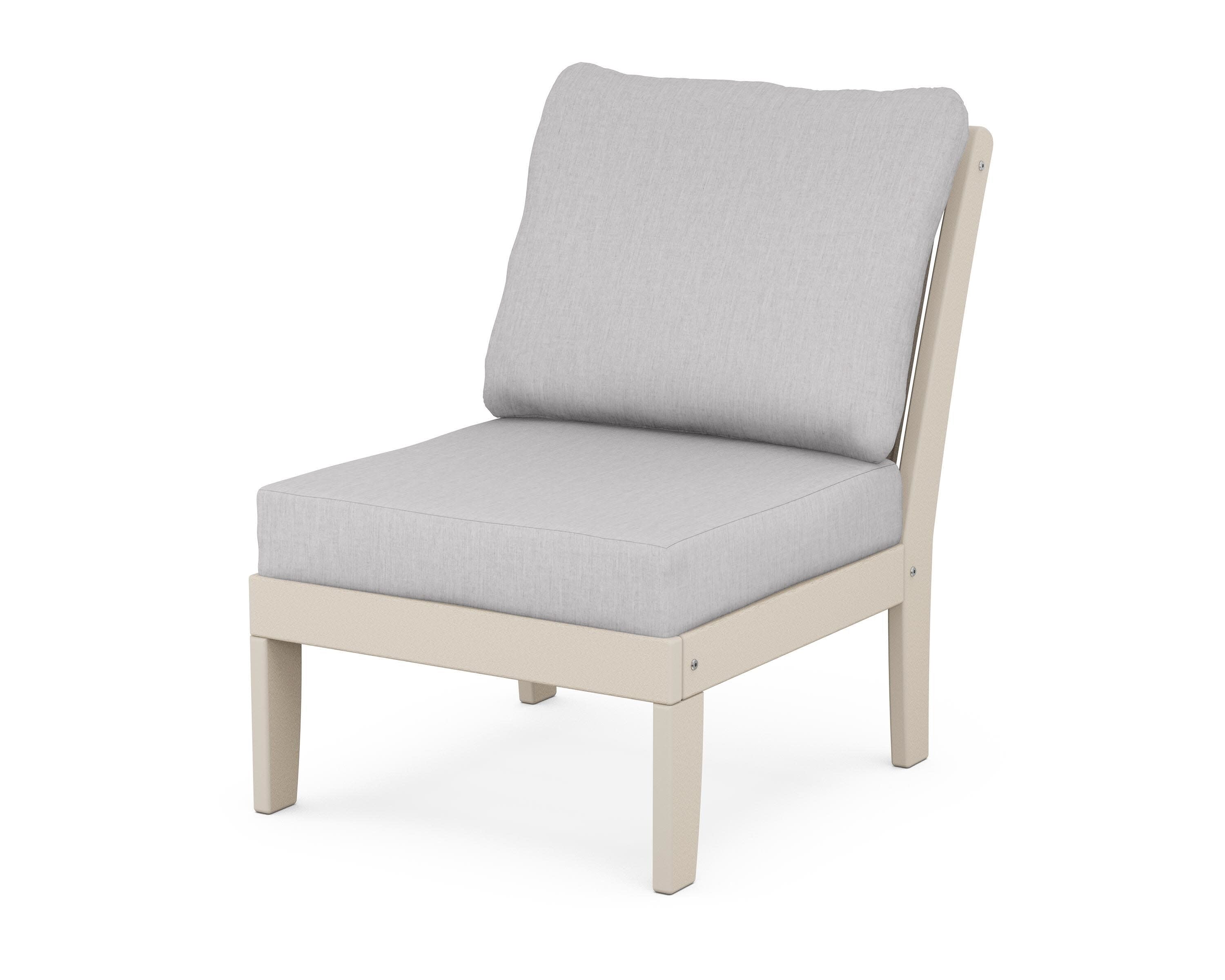 Braxton Modular Armless Chair in Sand / Granite