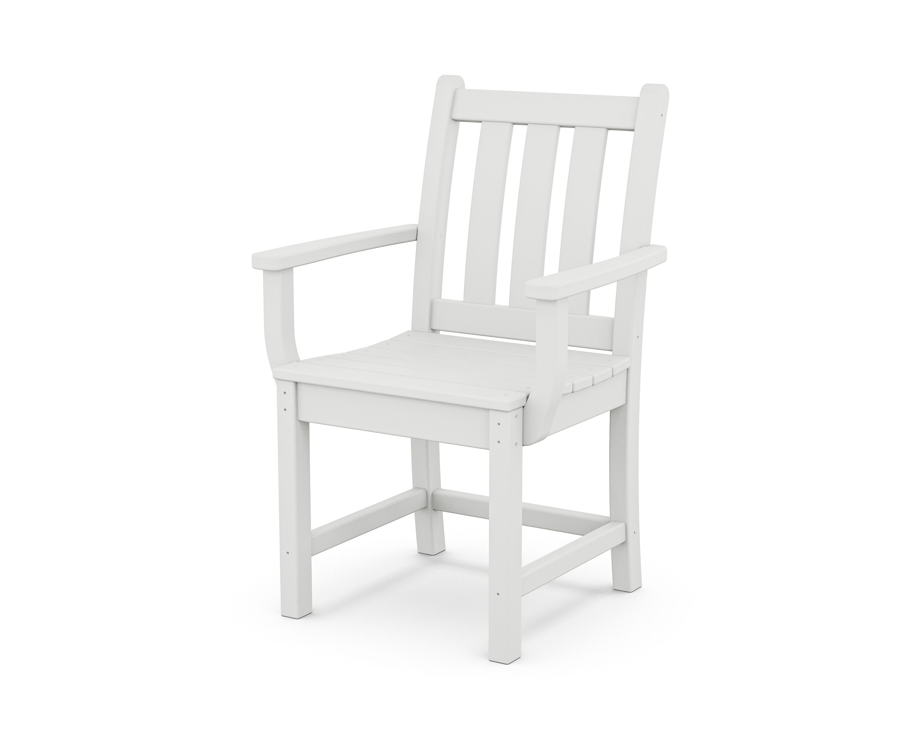Traditional Garden Dining Arm Chair in White