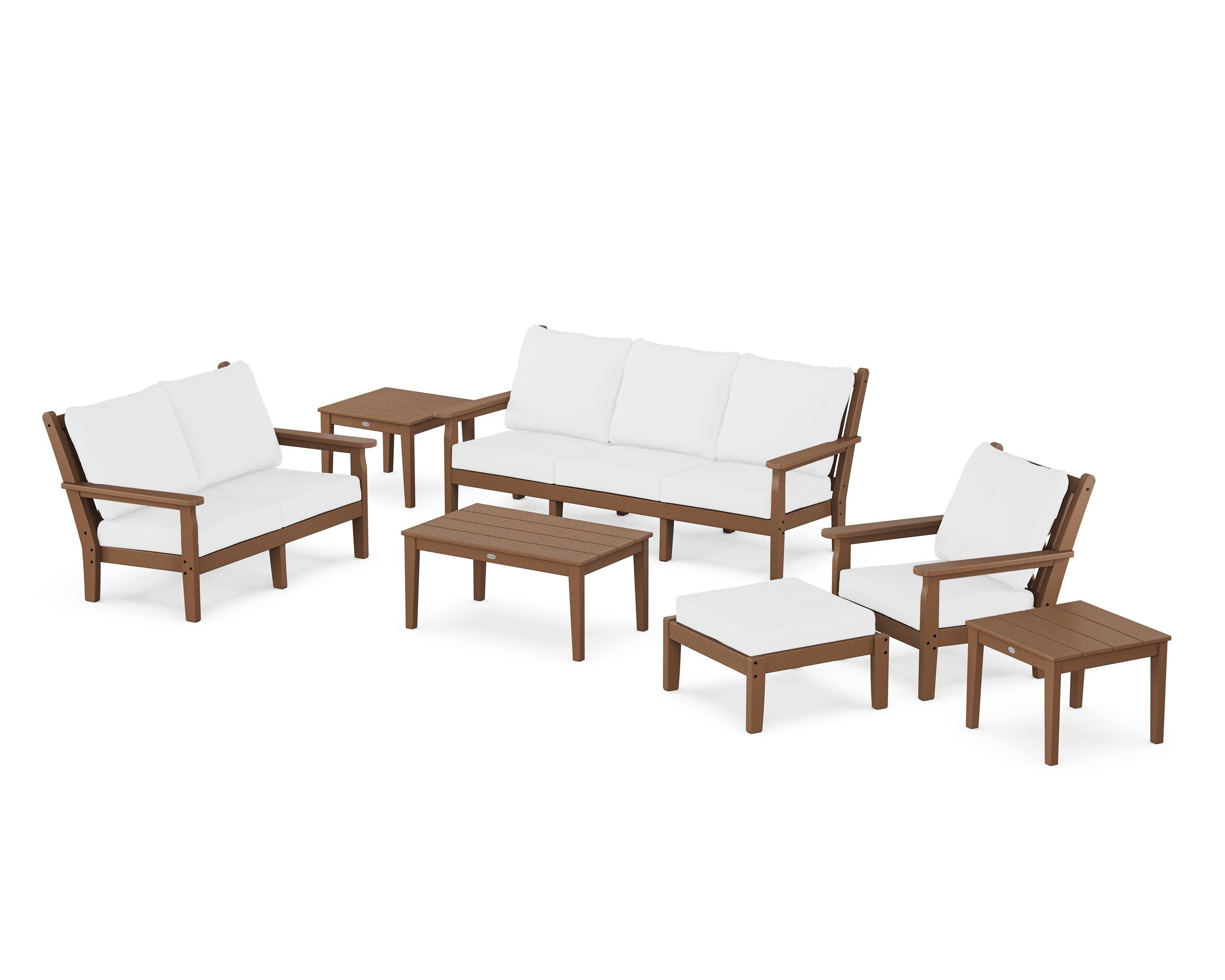 Chippendale 7-Piece Deep Seating Set in Teak / Natural