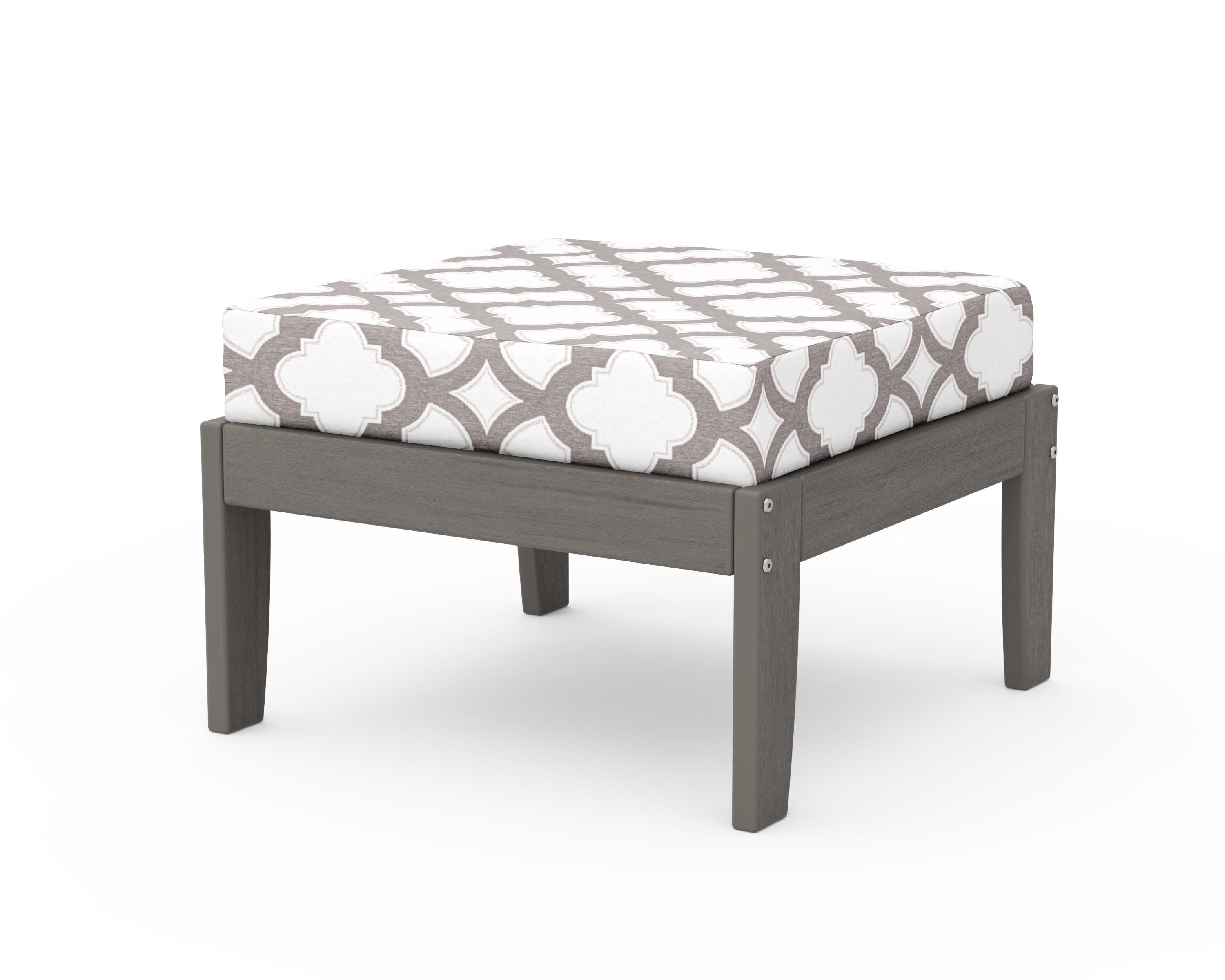 Modular Ottoman - Classic in Driftwood / Trellis Grey Mist