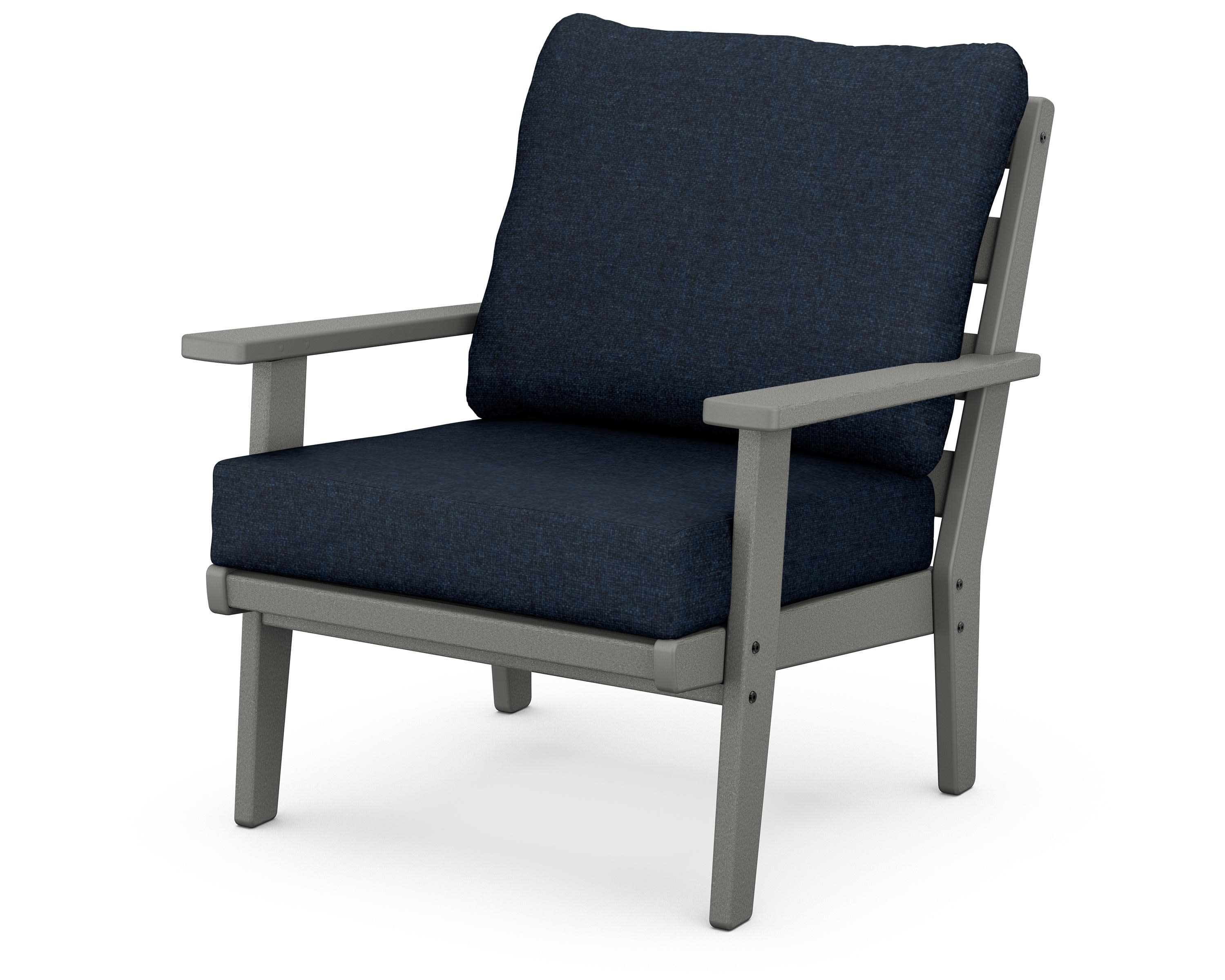 Grant Park Deep Seating Chair in Slate Grey / Marine Indigo