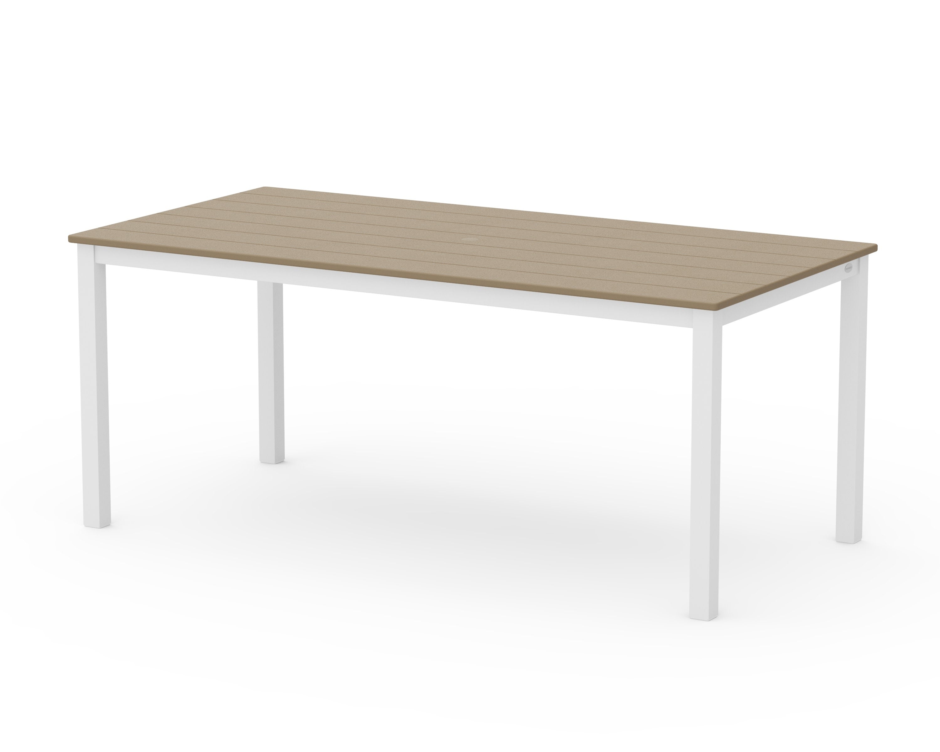Main Street 36" x 72" Dining Table in White / Vintage Sahara