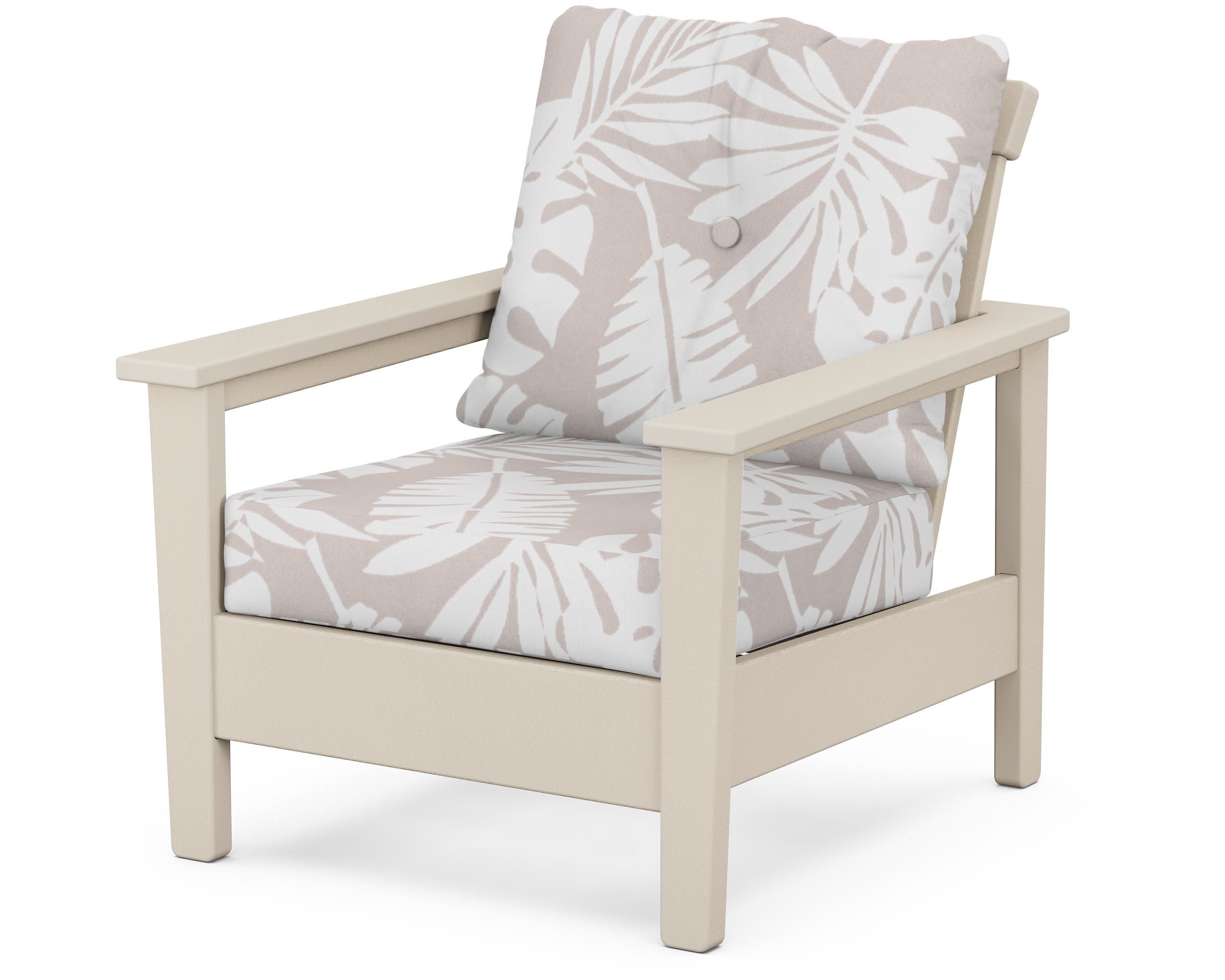 Prescott Deep Seating Chair in Sand / Leaf Dune Burlap