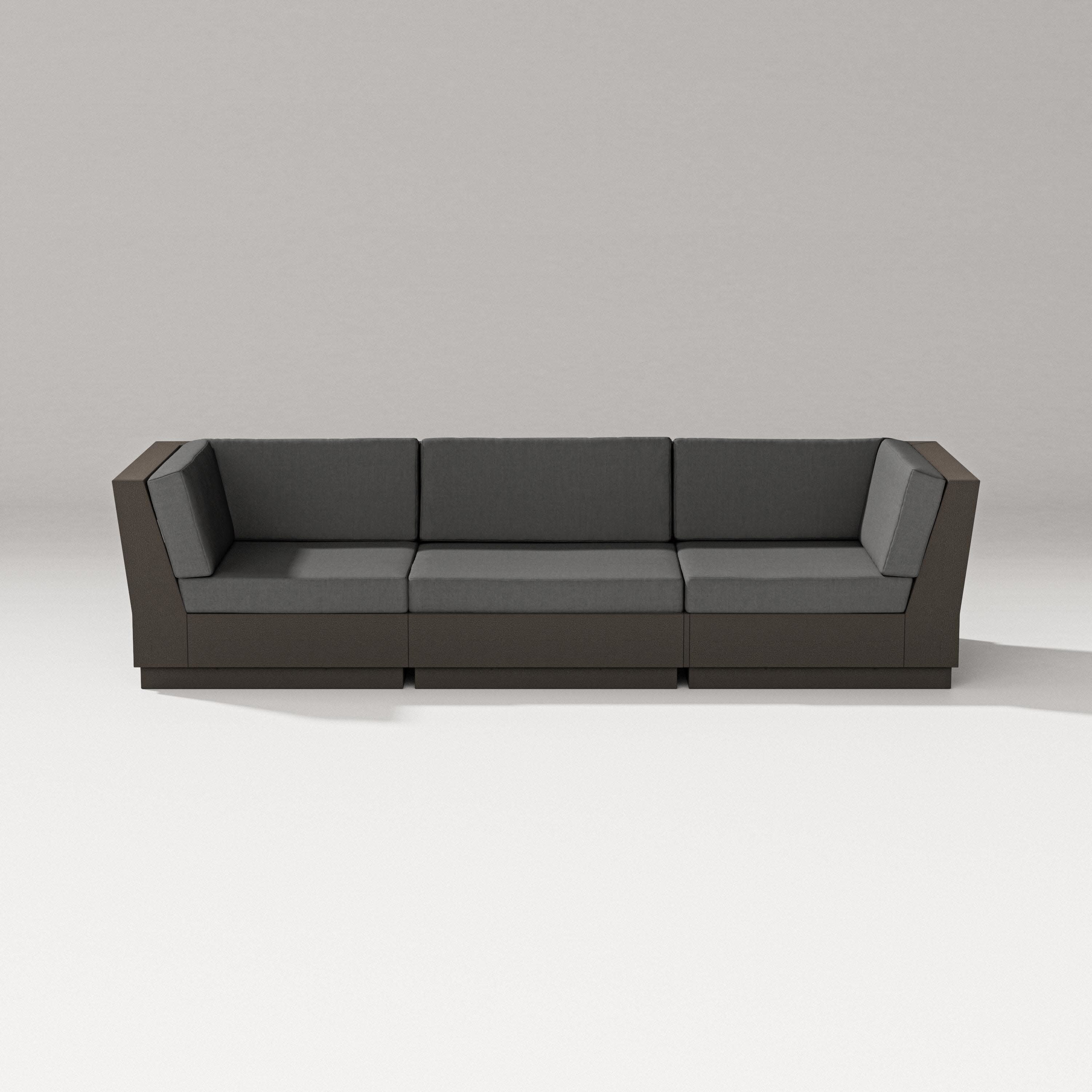 Elevate Sofa Sectional in Vintage Coffee / Spectrum Carbon