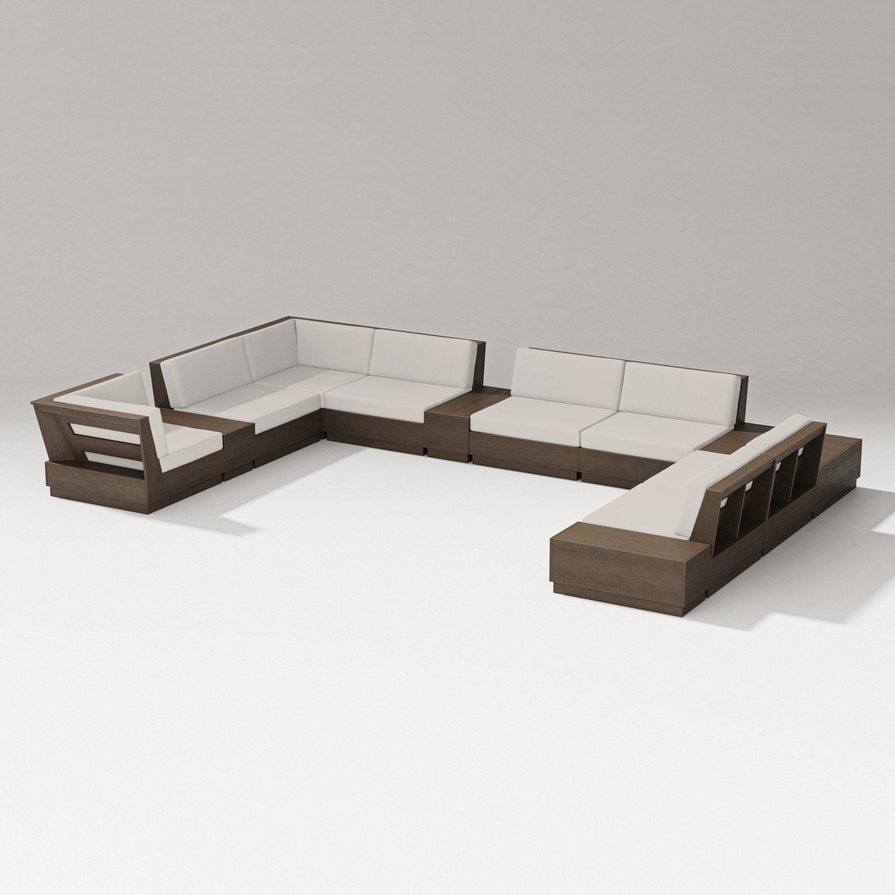 Elevate 12-Piece Conversation Sectional Set in Kona / Cast Ash