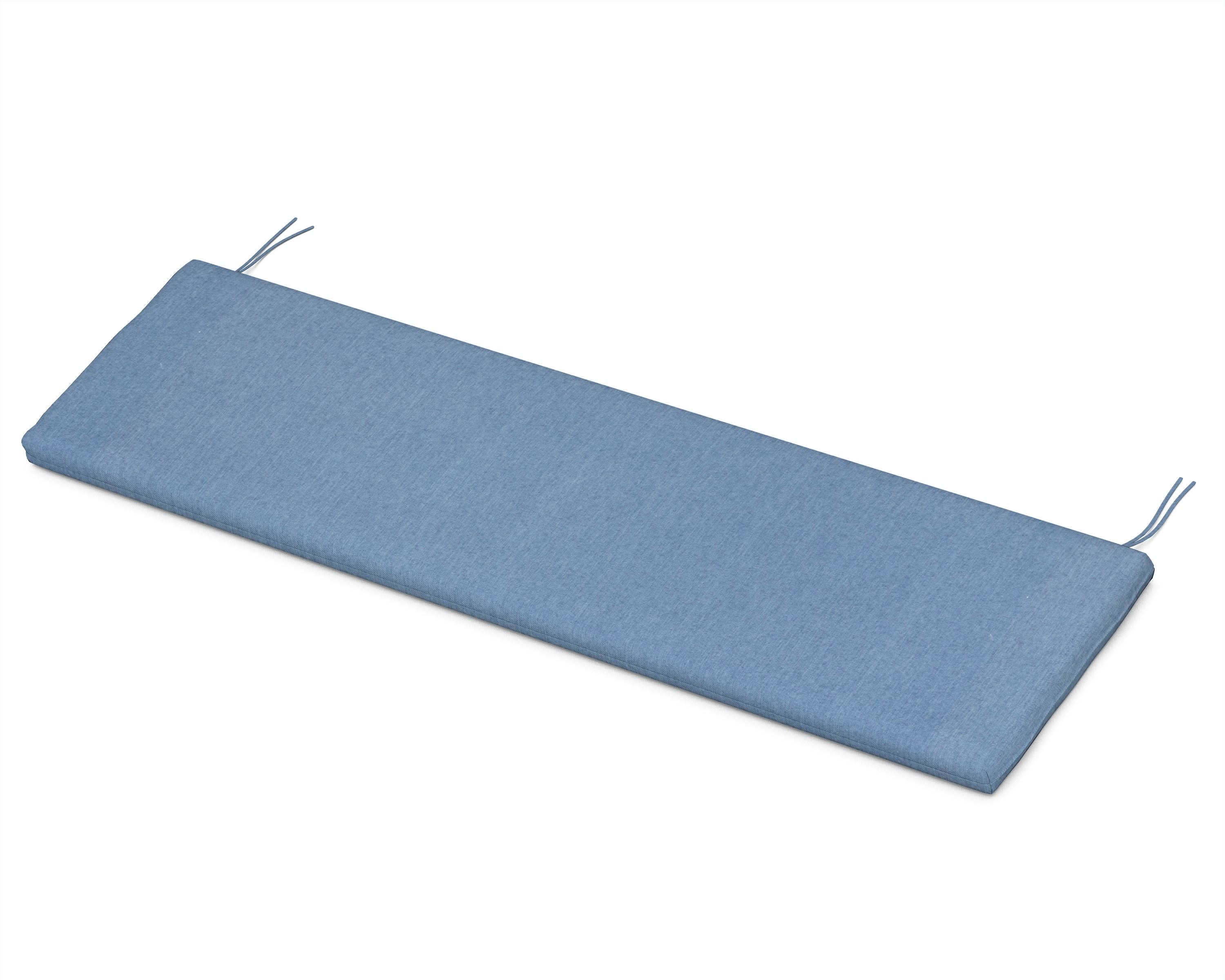 Ateeva Luxe 53" x 14" Outdoor Bench and Swing Cushion by POLYWOOD in Sky Blue