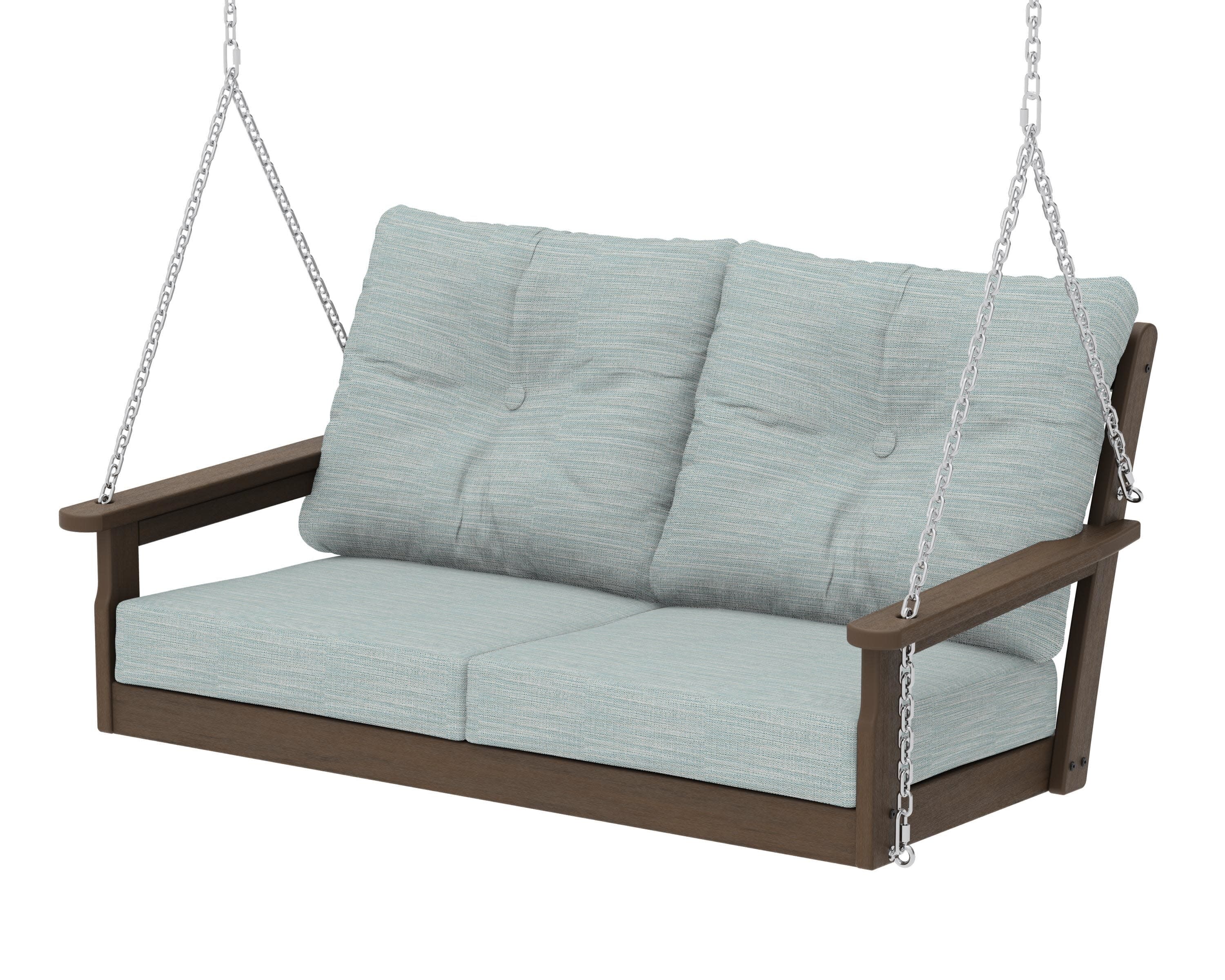 Vineyard Deep Seating Swing in Kona / Soothe Mist