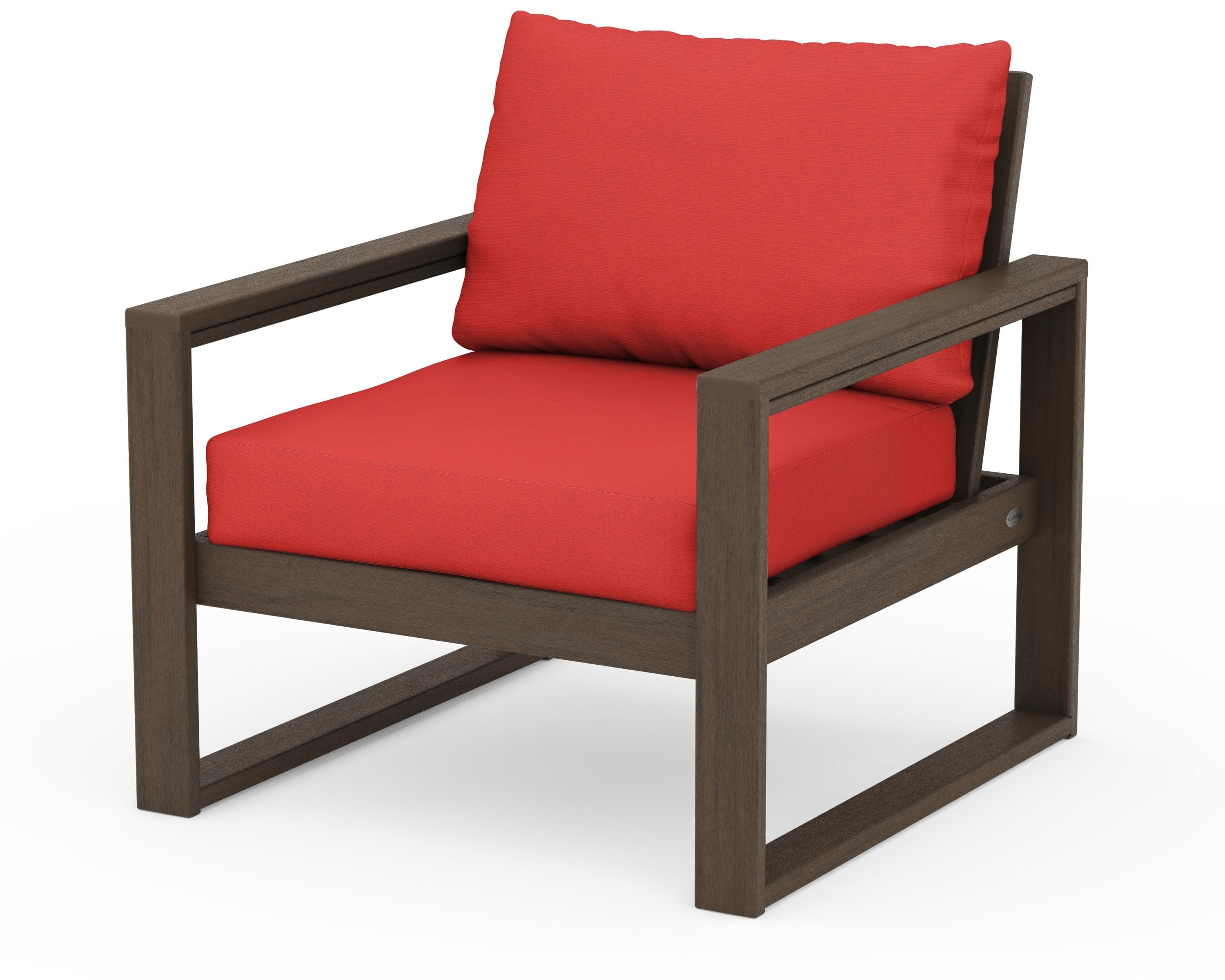 EDGE Club Chair in Kona / Crimson Linen