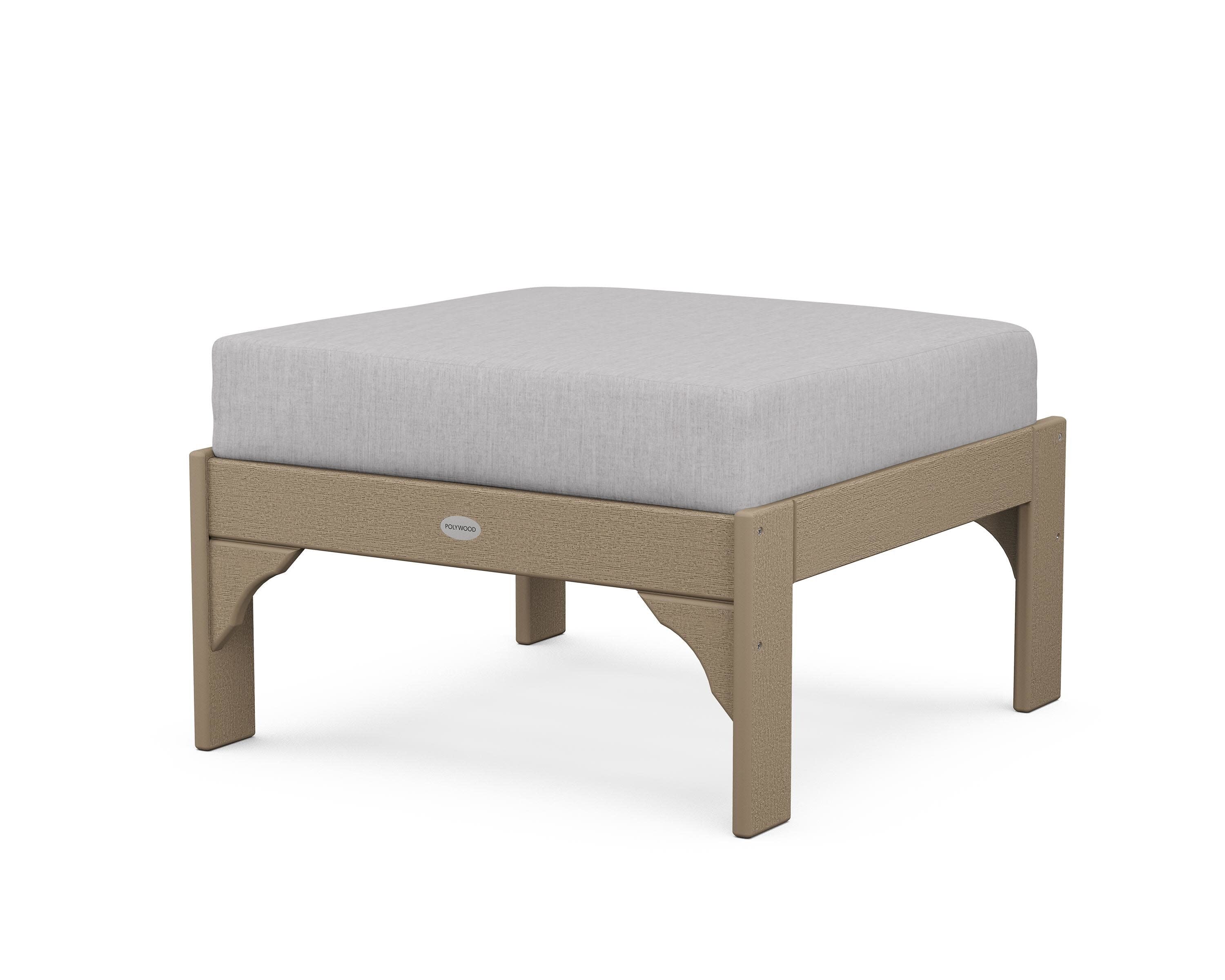 Vineyard Deep Seating Ottoman in Vintage Sahara / Granite