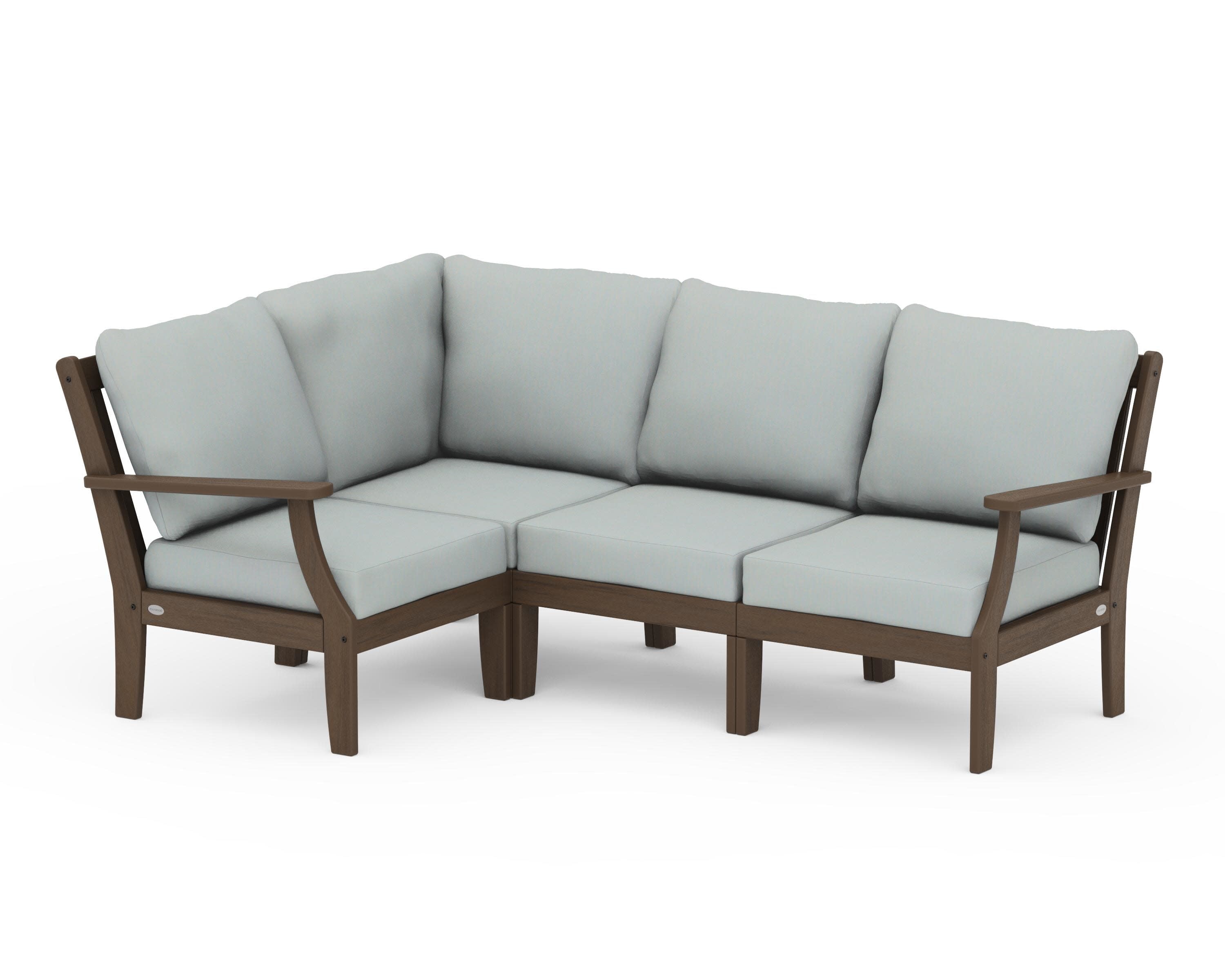 Braxton Modular 4-Piece Deep Seating Set in Kona / Spa