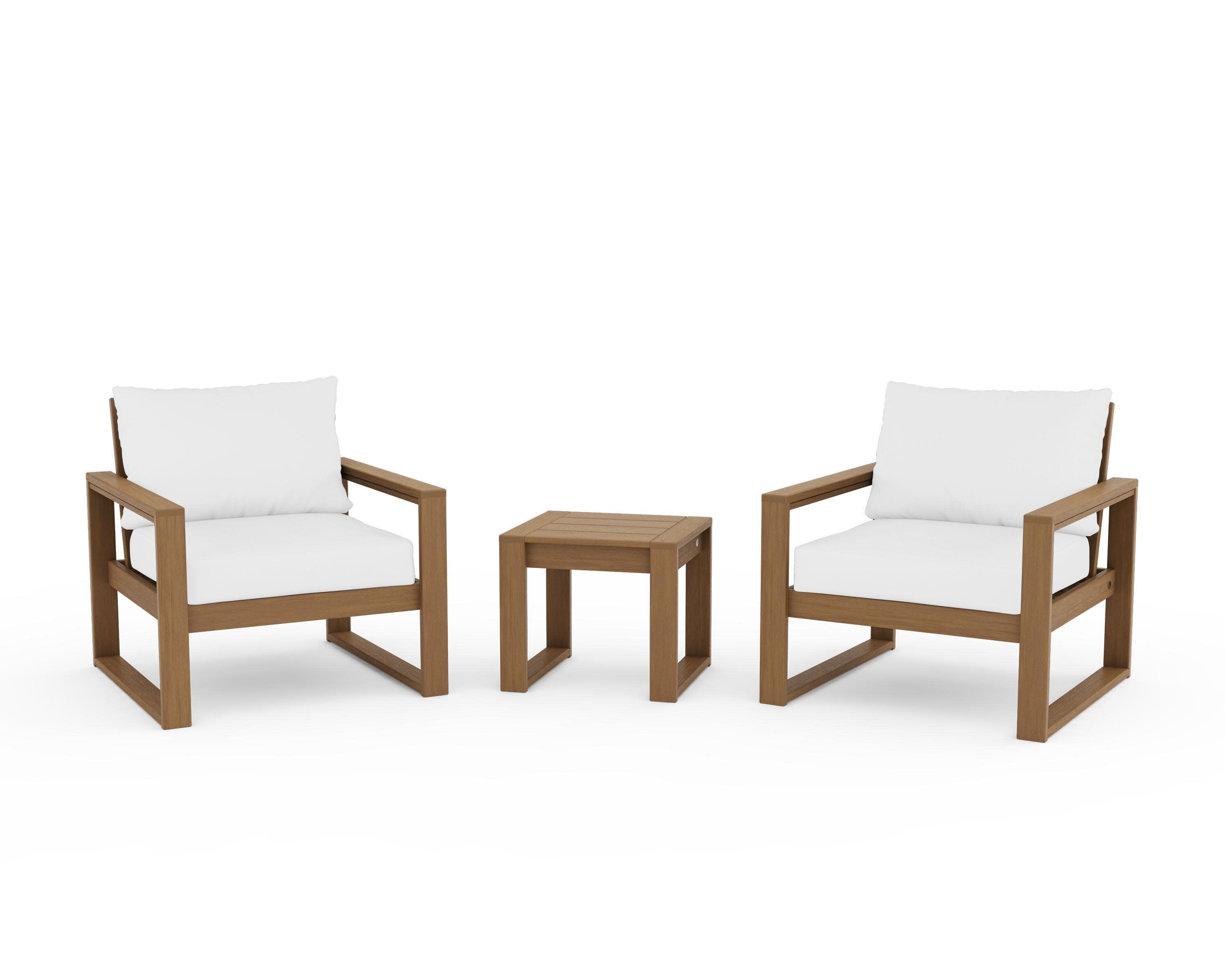 EDGE Sectional 3-Piece Deep Seating Set in Natural / Natural