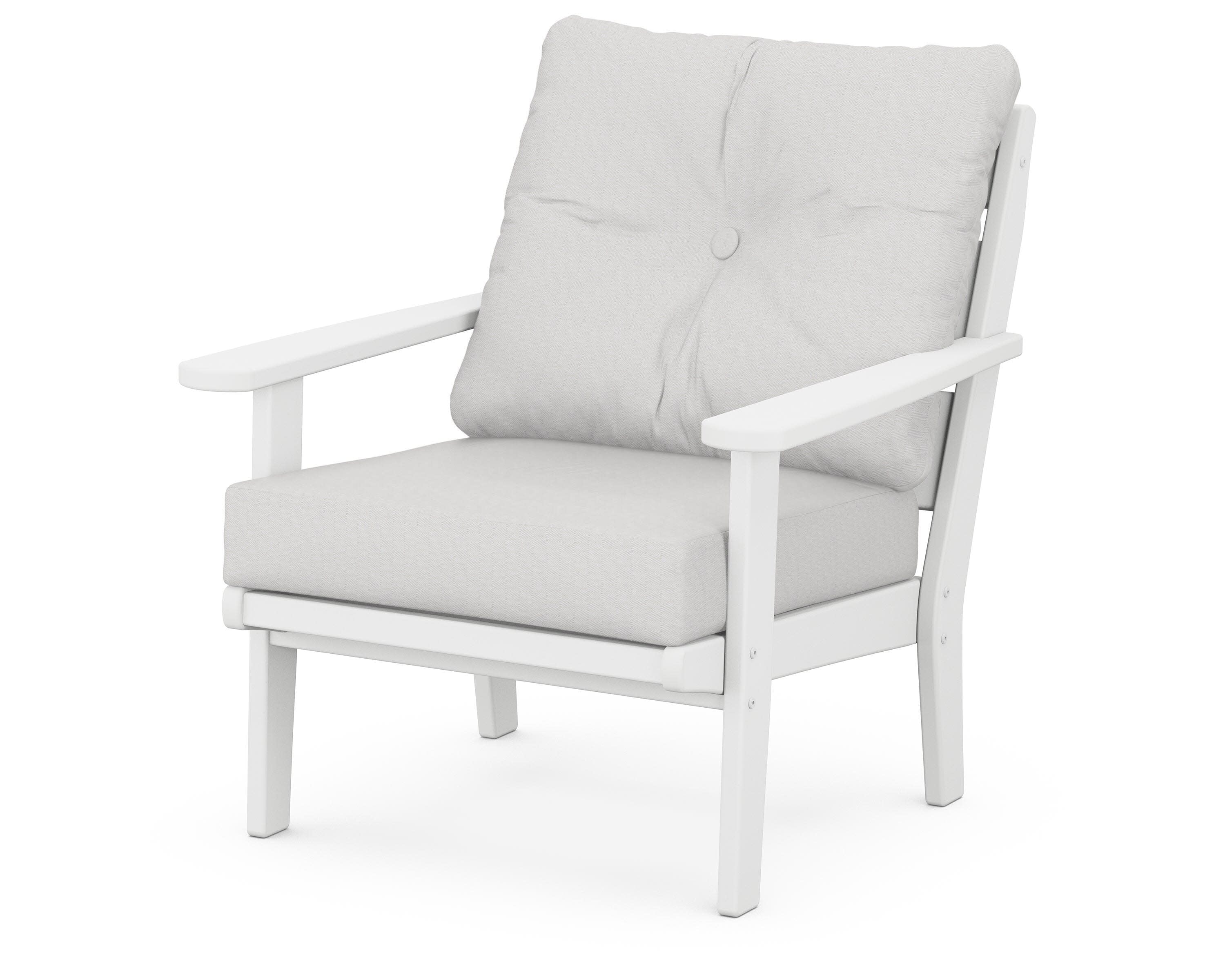 Lakeside Deep Seating Chair in White / Diamond in the Rough