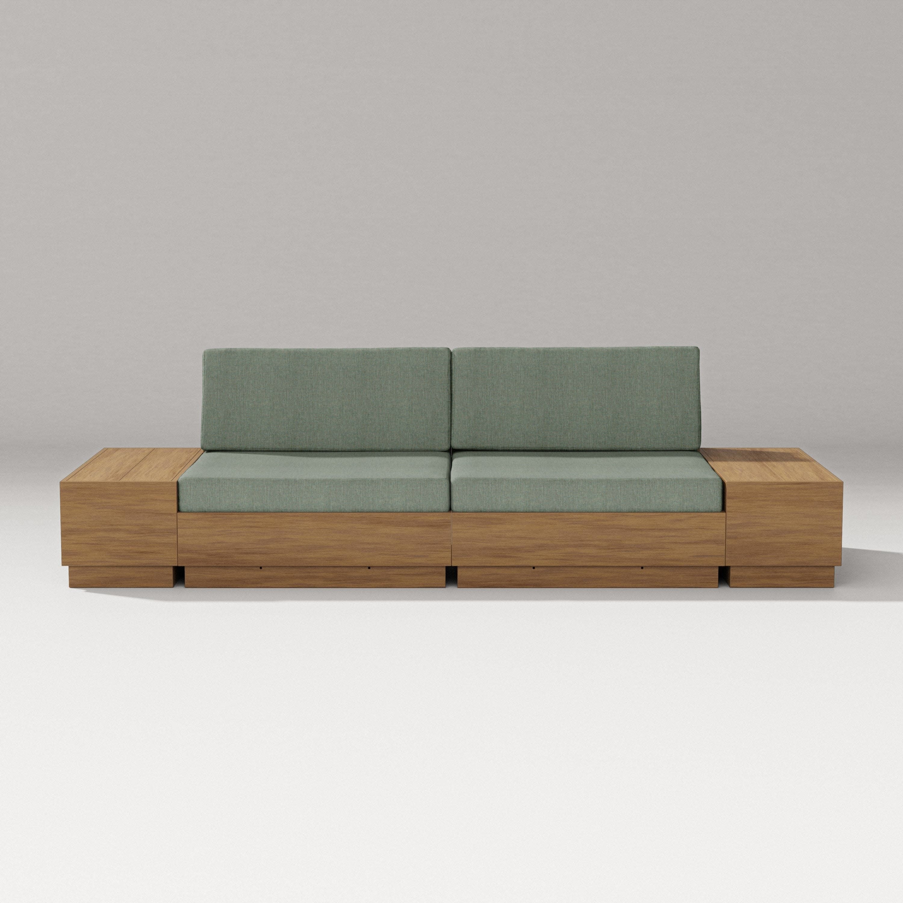 Elevate 4-Piece Loveseat Sectional in Natural / Cast Sage