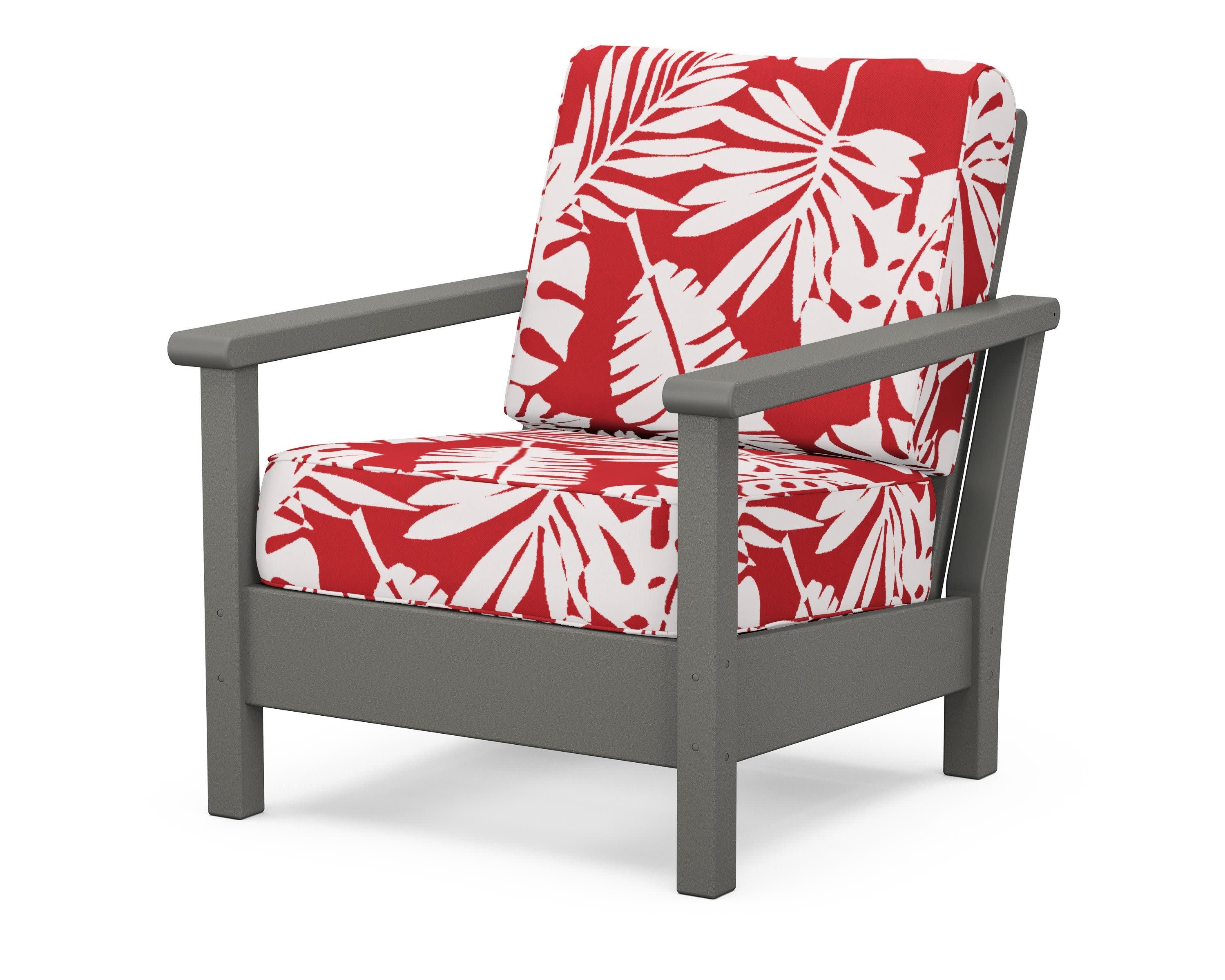 Harbour Deep Seating Chair in Slate Grey / Leaf Crimson