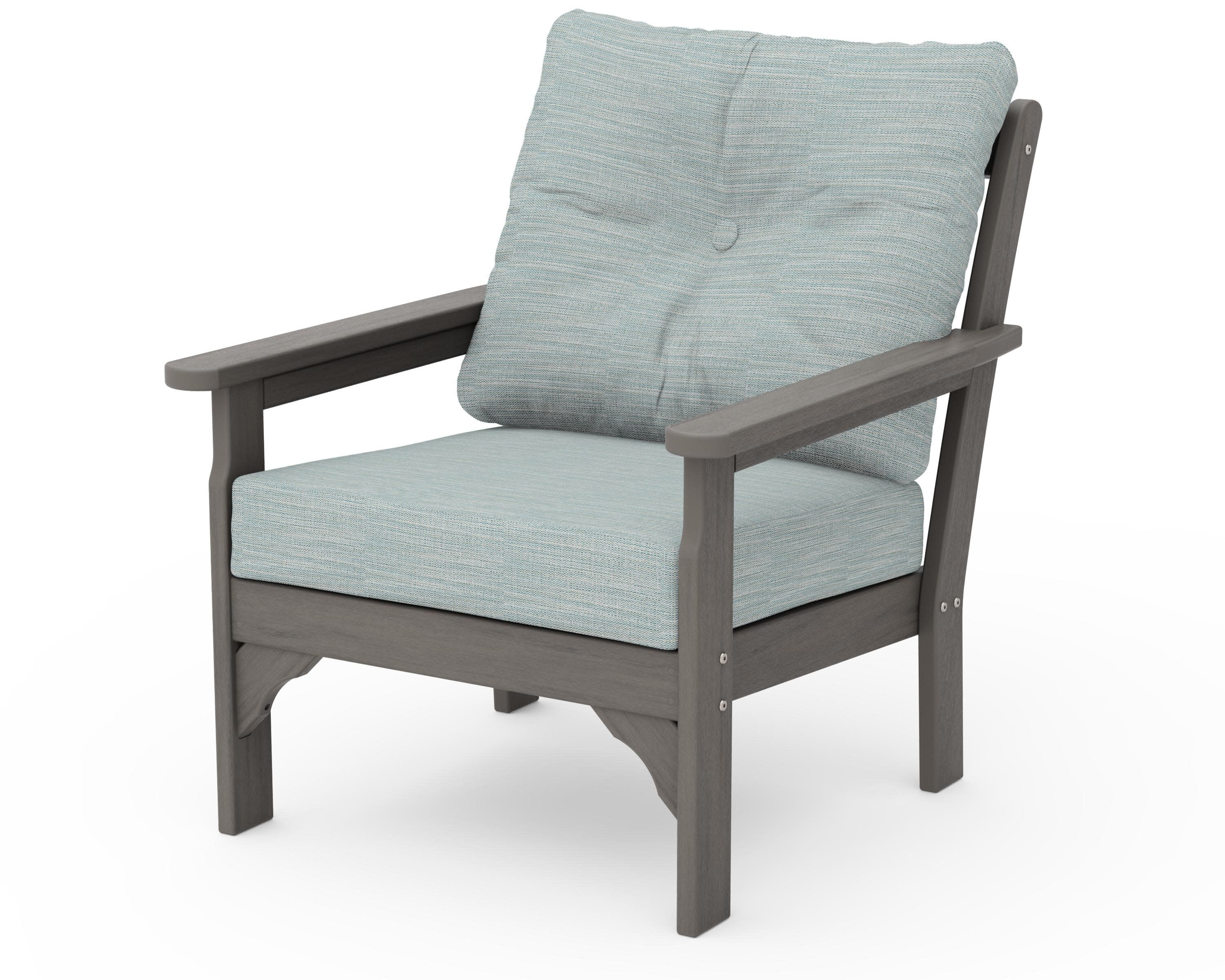 Vineyard Deep Seating Chair in Driftwood / Soothe Mist