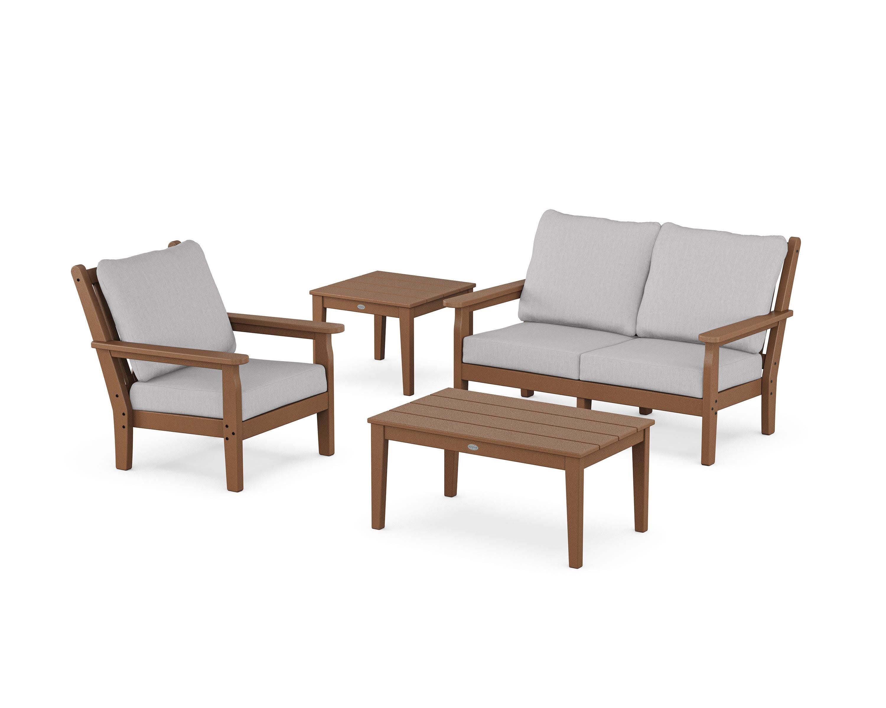 Chippendale 4-Piece Deep Seating Set in Teak / Granite
