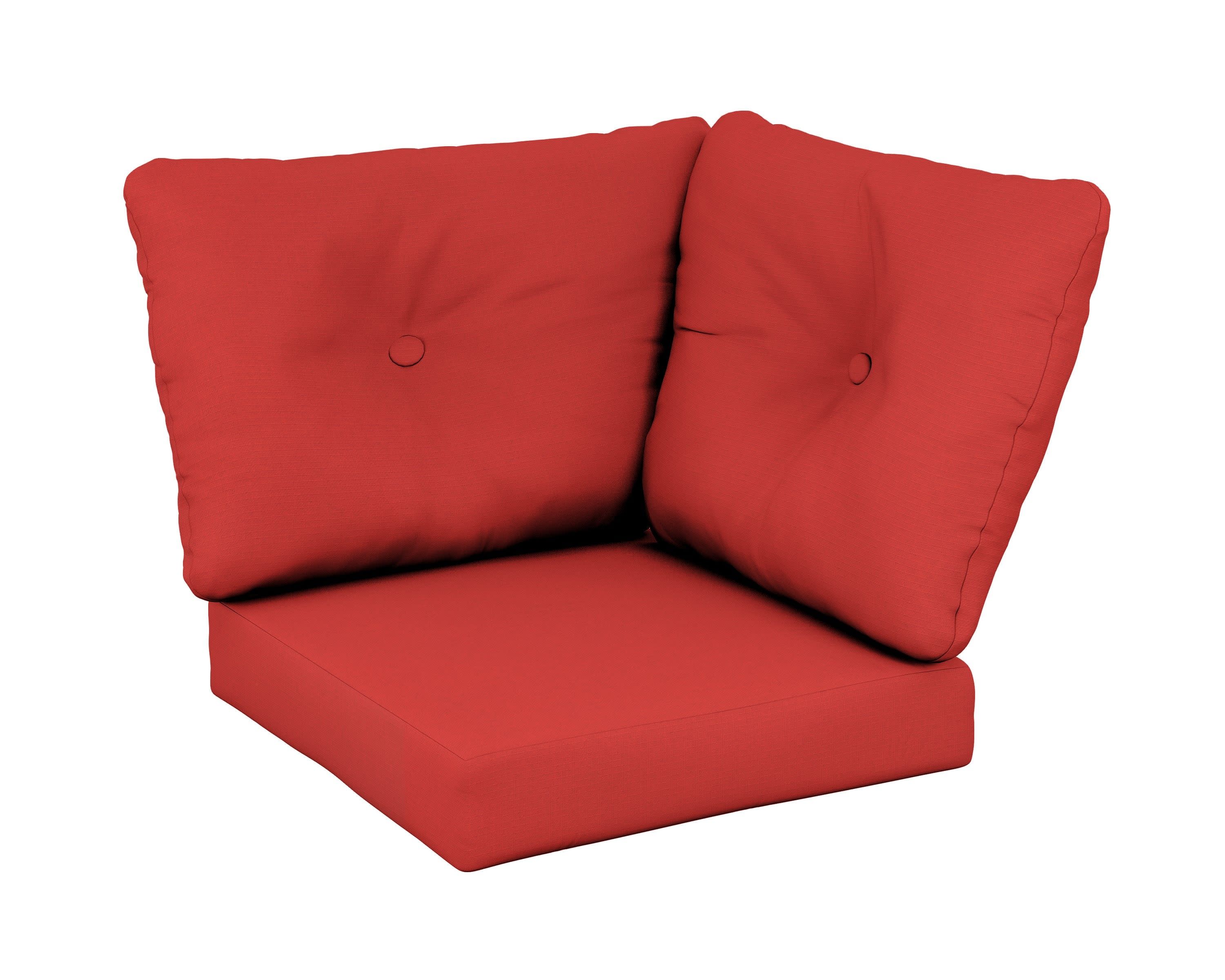 Modular Corner Cushion in Crimson Linen