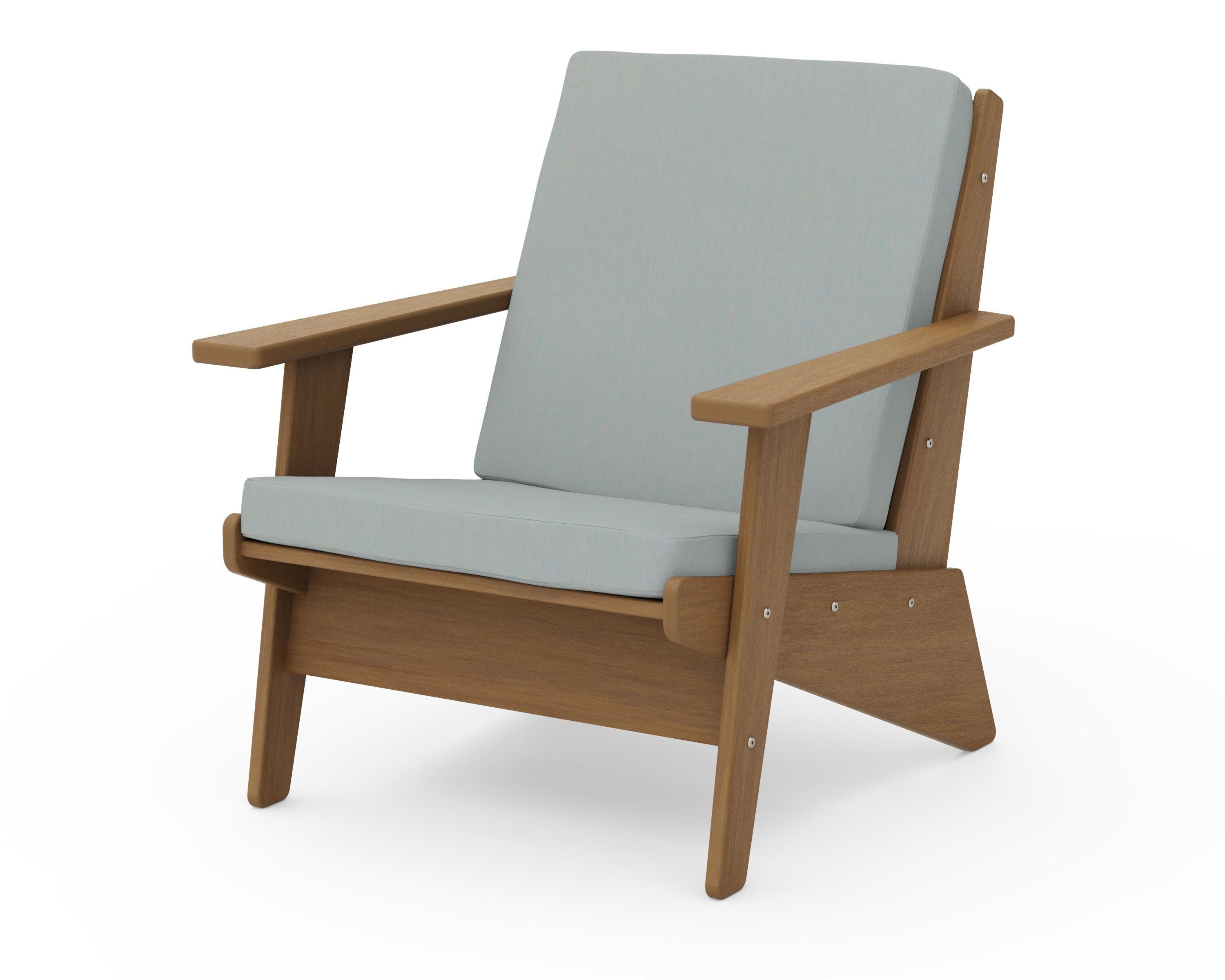 Riviera Modern Lounge Chair in Natural / Spa