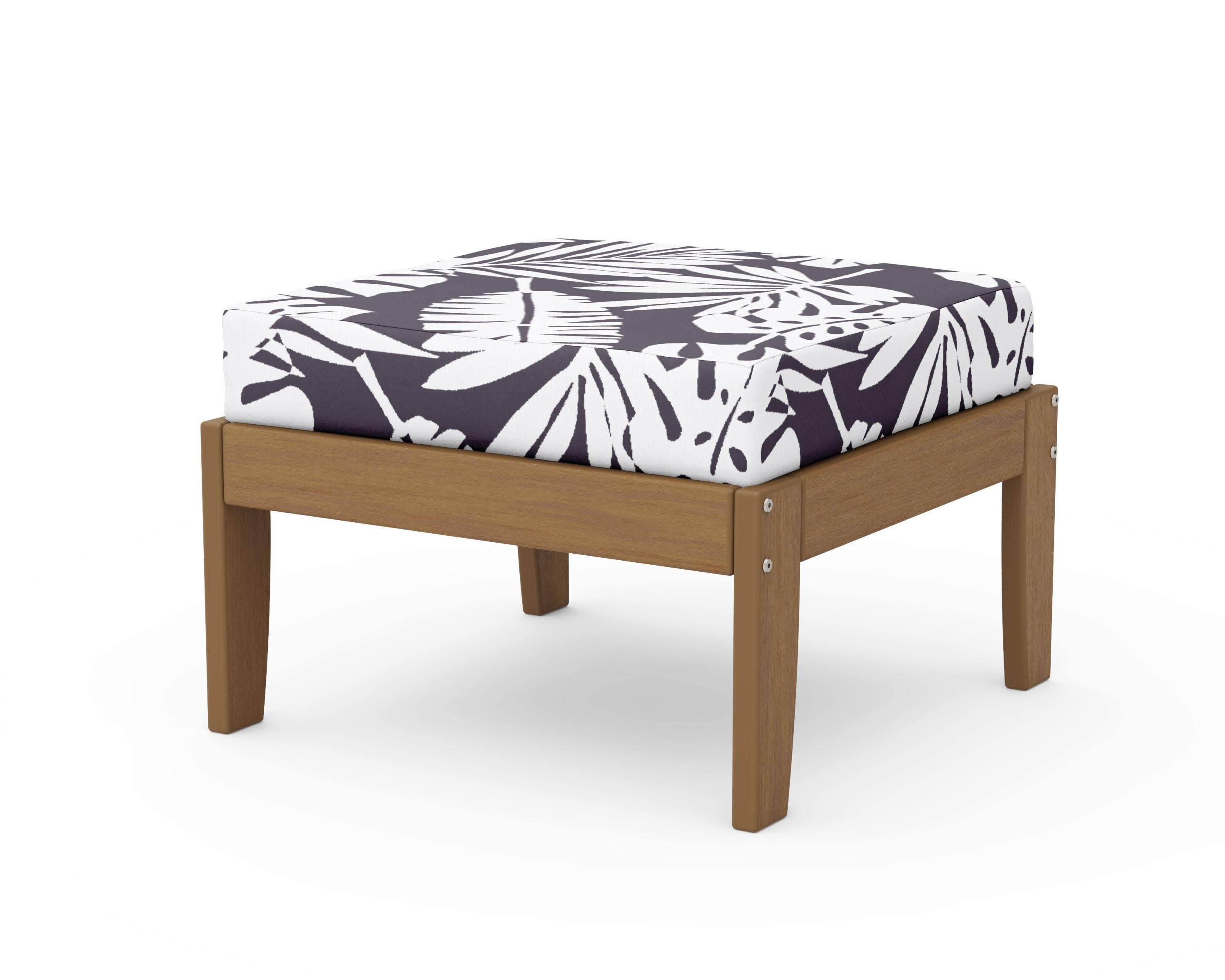 Modular Ottoman - Classic in Natural / Leaf Navy